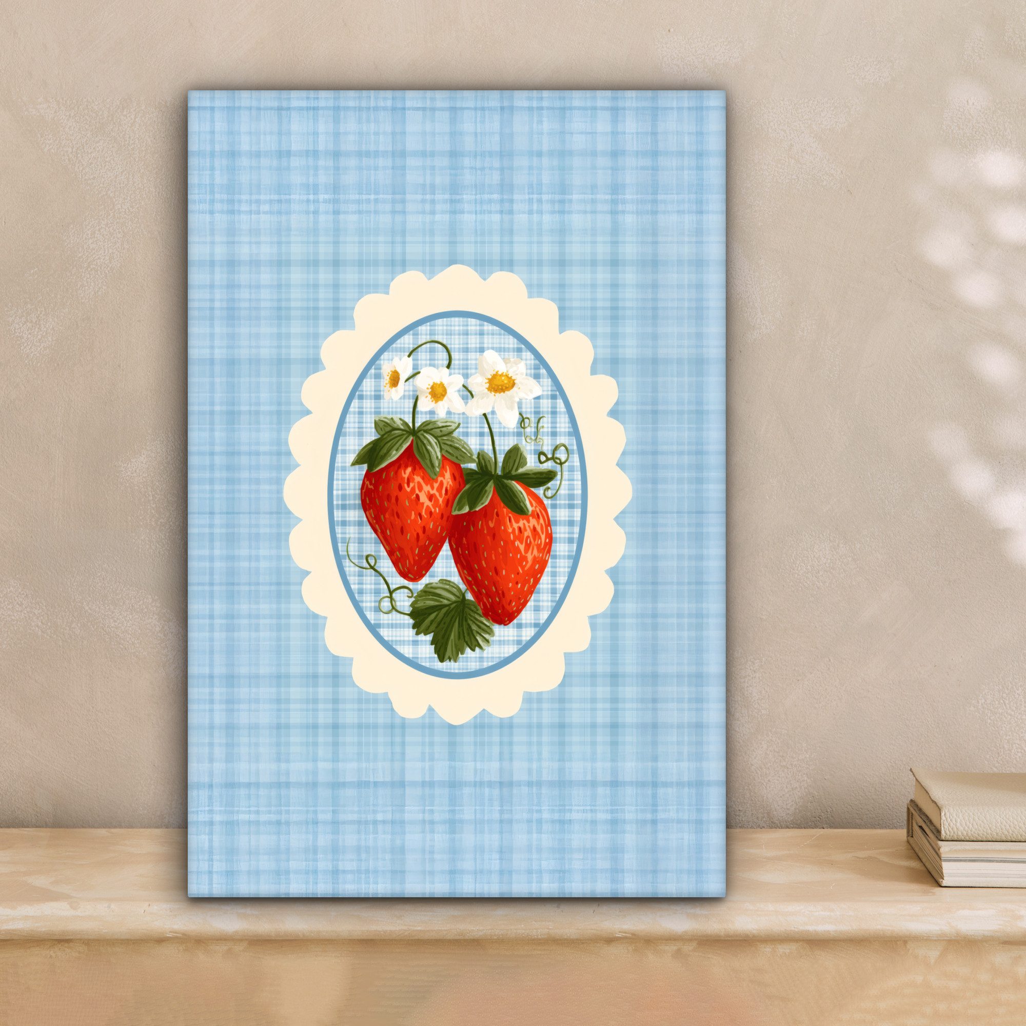 OneMillionCanvasses® Leinwandbild Erdbeeren - Rahmen - günstig online kaufen