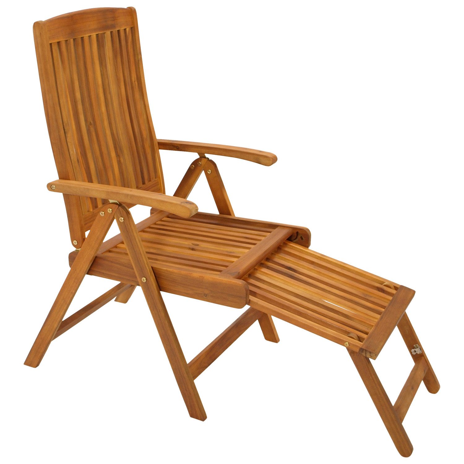 DEGAMO Gartenstuhl MARACANA, mit Relaxfunktion: klappbar + verstellbar, Fussteil ausziehbar, Akazie