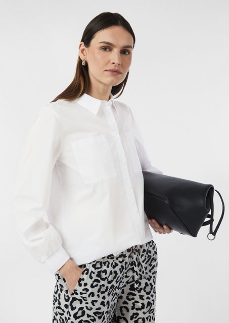 comma casual identity Langarmbluse Lässige Hemdbluse mit Kontrast-Details günstig online kaufen