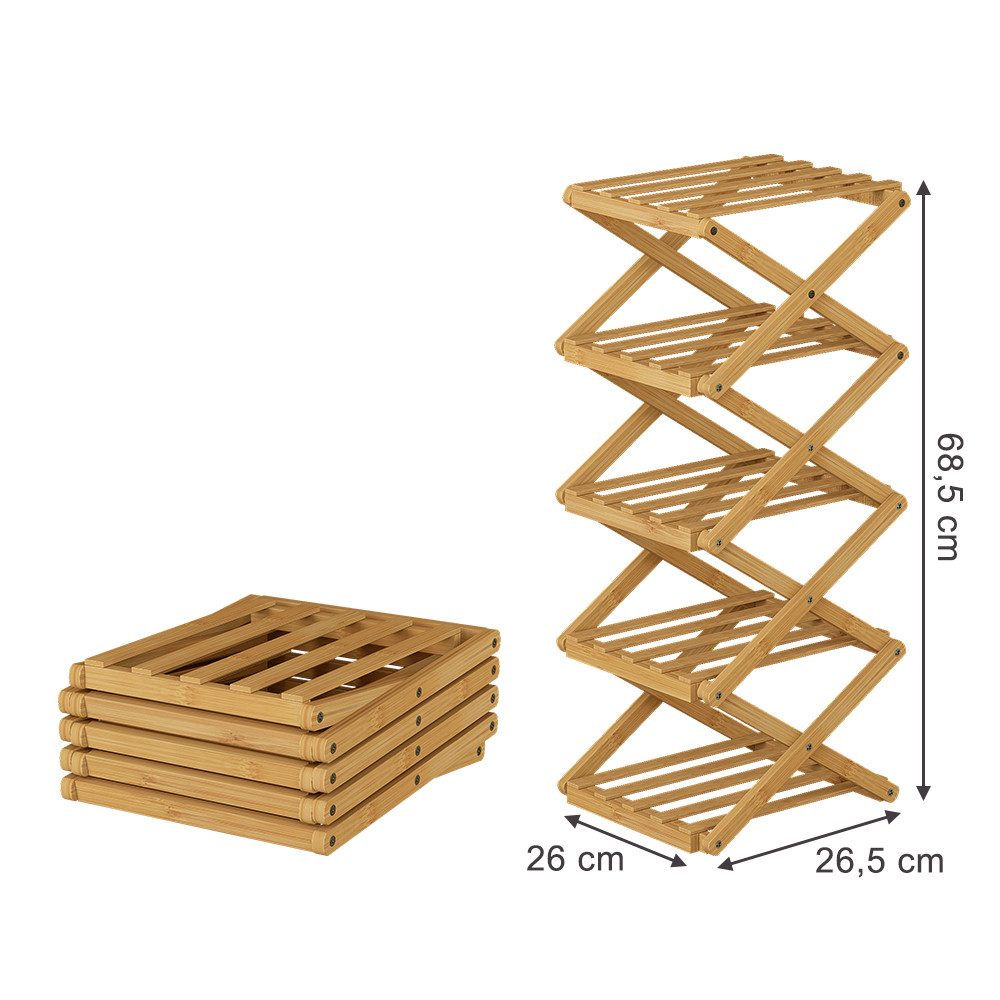Vicco Schuhregal Ziggy, Bambus, 26 x günstig online kaufen