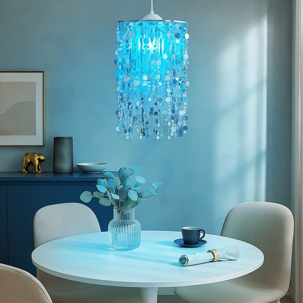 etc-shop Dekolicht, Leuchtmittel inklusive, Warmweiß, Farbwechsel, Hänge Decken Lampe DIMMBAR Mädchen Kinder FERNBEDIENUNG Leuchte silber