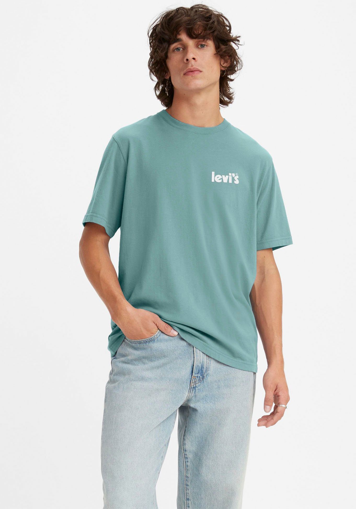 Markenlogo-Aufdruck TEE Levi's® FIT RELAXED mit TURQUOISE PASTEL T-Shirt