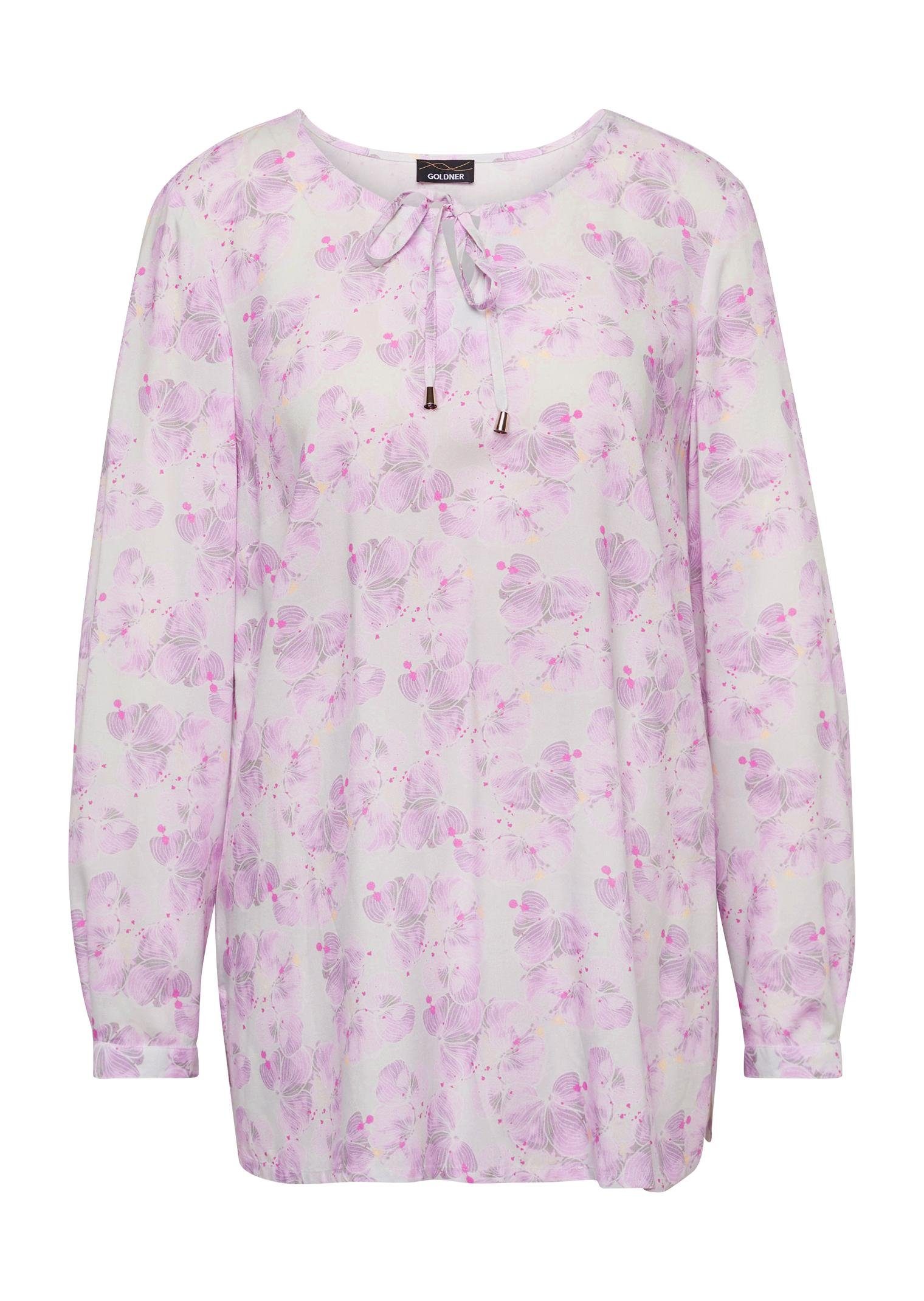 GOLDNER Druckbluse Druckbluse aus feinfädiger Baumwoll-Qualität günstig online kaufen