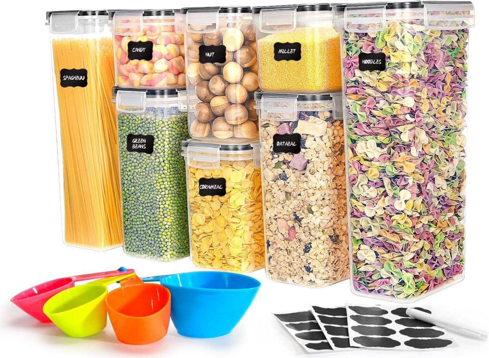 Aufbewahrungsdose Vorratsdosen Set of 8 Luftdicht BPA frei 14L Küchen Organizer Müsli