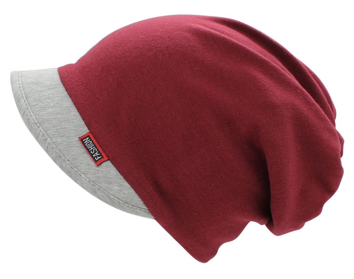 dy_mode Schirmmütze Unisex Beanie Mütze mit weichem Schirm zweifarbige Schirmmütze zweifarbig