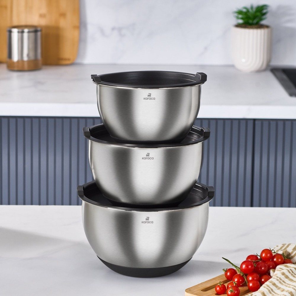 Karaca Vorratsdose Karaca Blendbox 3-teiliges Mixset, Inox