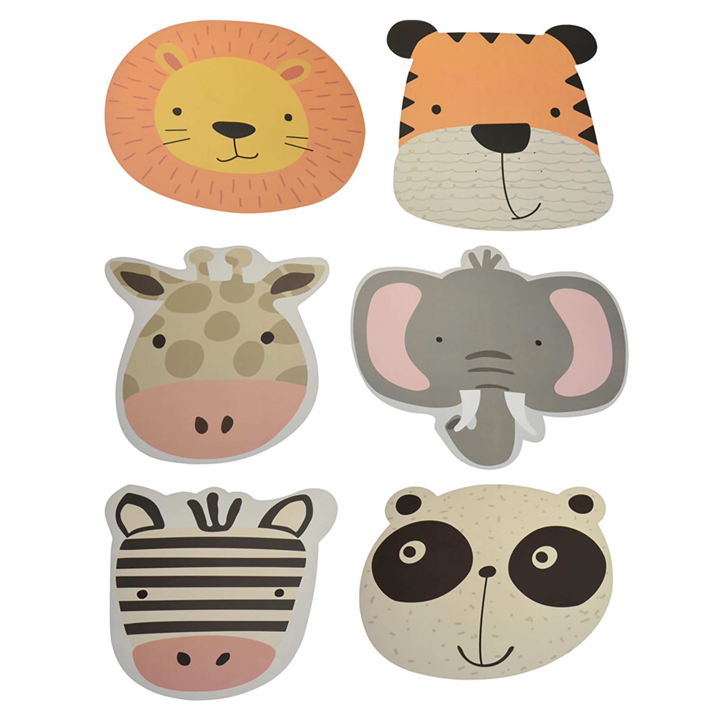 Annastore Platzset 6-teiliges Platzset Kinder Tiermotive - BPA-frei & kinderfreundlich, Ø 40 cm, Rutschfeste, BPA-frei & kinderfreundlich