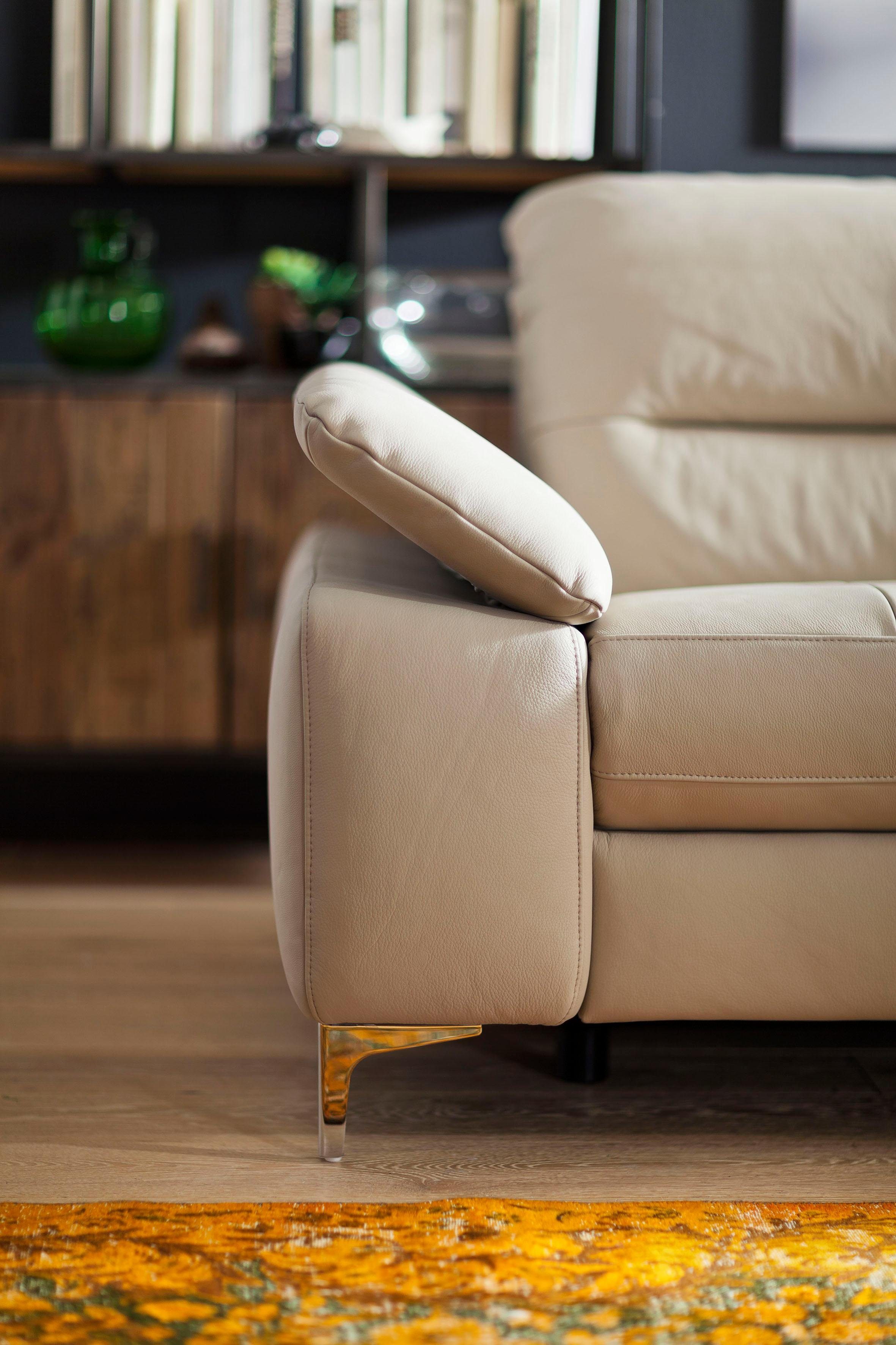 Home affaire Ecksofa Basel L-Form, mit vollmotorischer Relaxfunktion und motorischer Recamiere