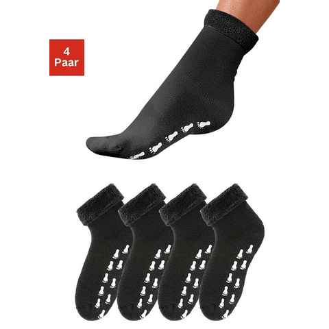 Go in ABS-Socken (Packung, 4-Paar) mit Antirutschsohle und Vollfrottee