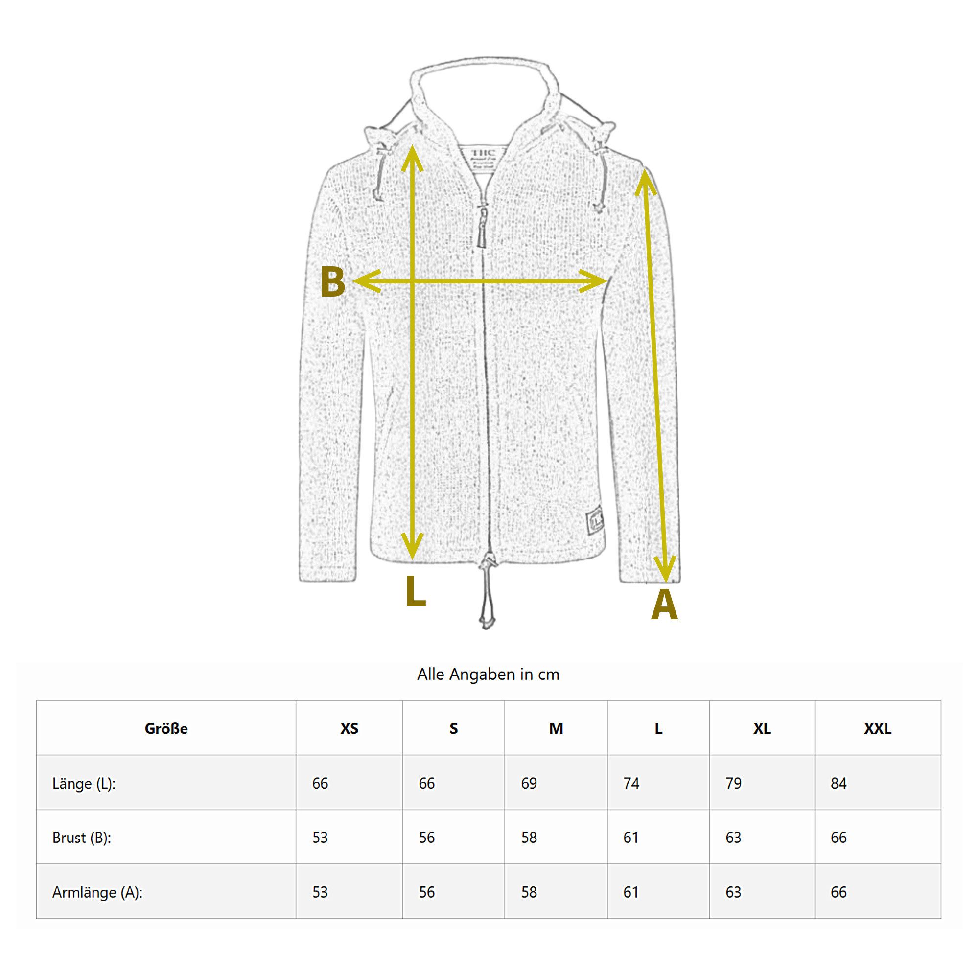 THC Natural Line Strickjacke THC Schafwoll Strickjacke bunt 726 (1 Stück, 1 günstig online kaufen