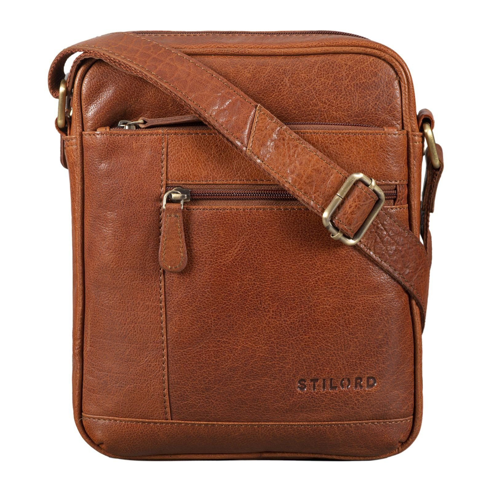 - klein Bag Messenger "Diego" braun Vintage STILORD Leder Herrentasche maraska