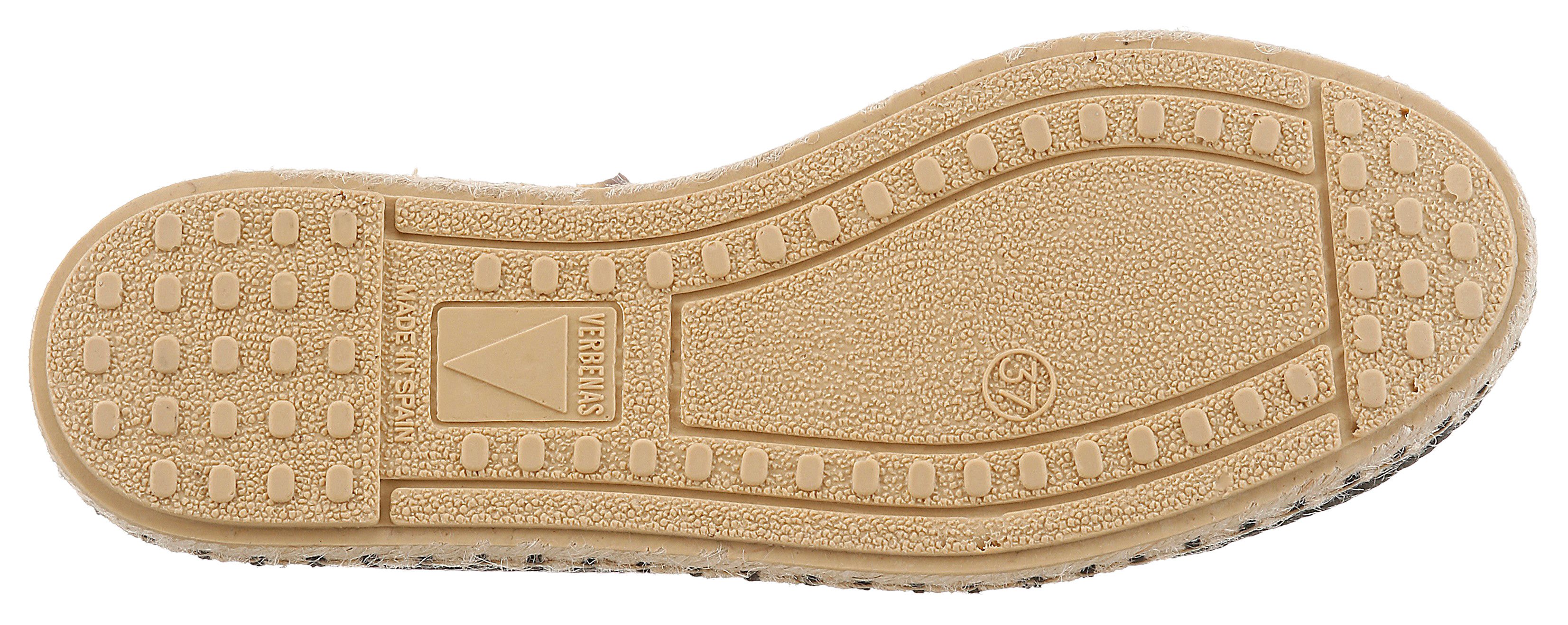 VERBENAS CARMEN Espadrille Slipper, Sommerschuh, Urlaubsschuh, Flat mit Rahmennaht