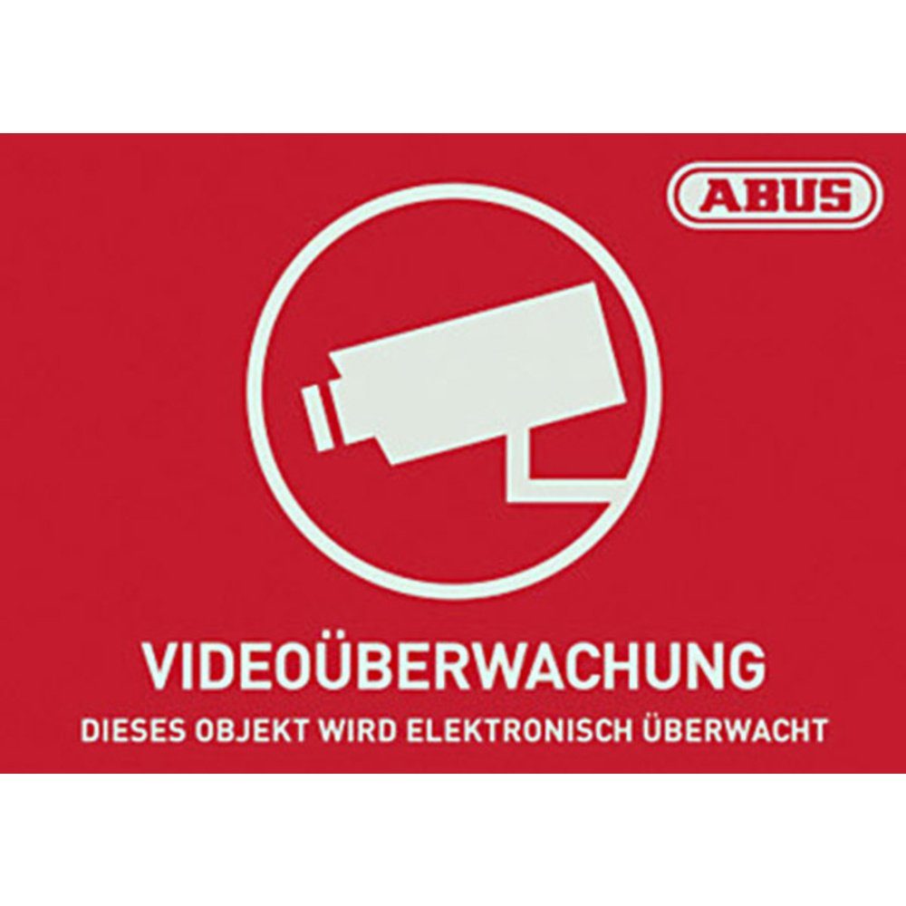 Deutsch 1 x Sprachen H) AU1420 Videoüberwachung ABUS ABUS Warnschild Warnaufkleber (B