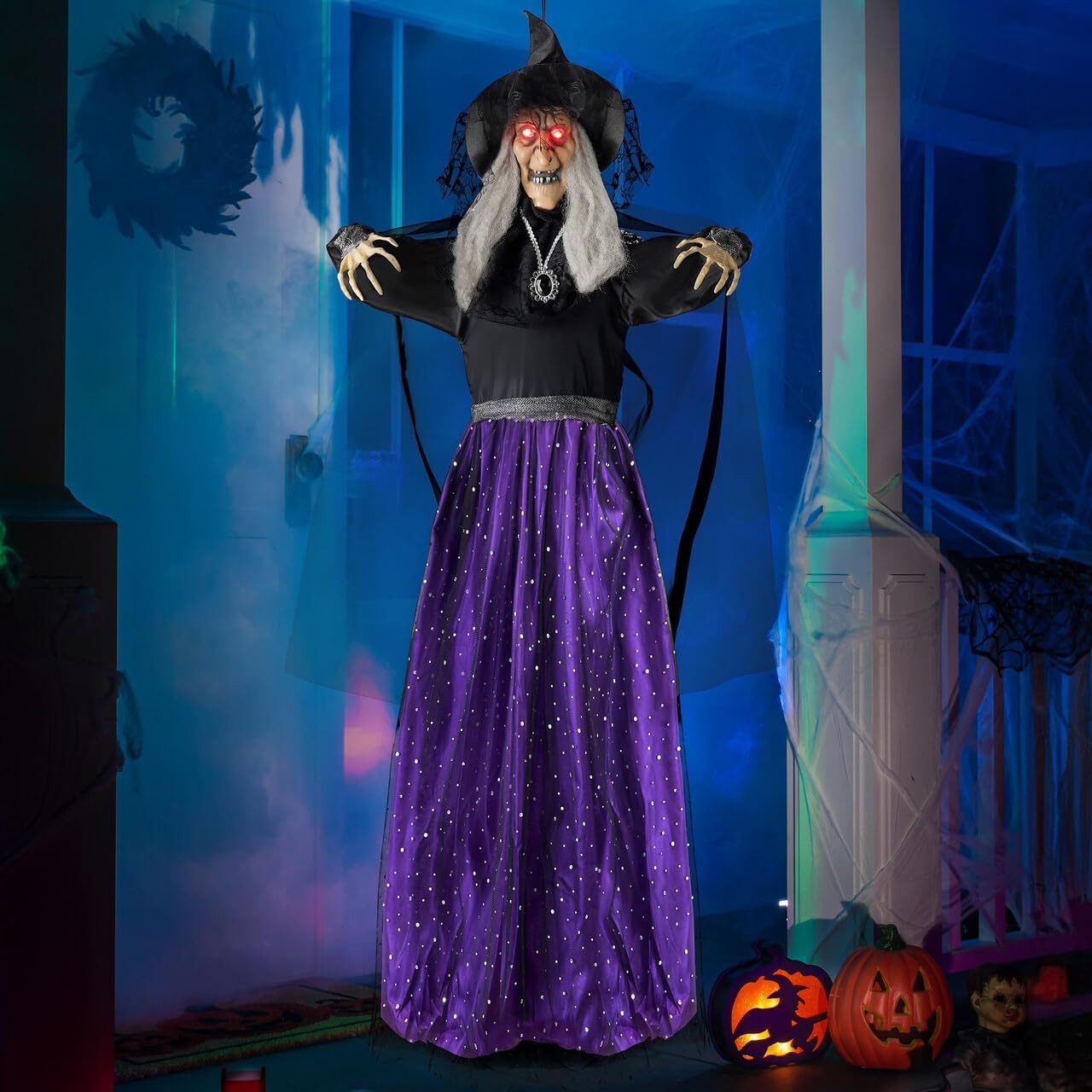 JOYIN Hängedekoration JOYIN 119 cm Hängegeist Halloween Deko mit leuchtenden Augen