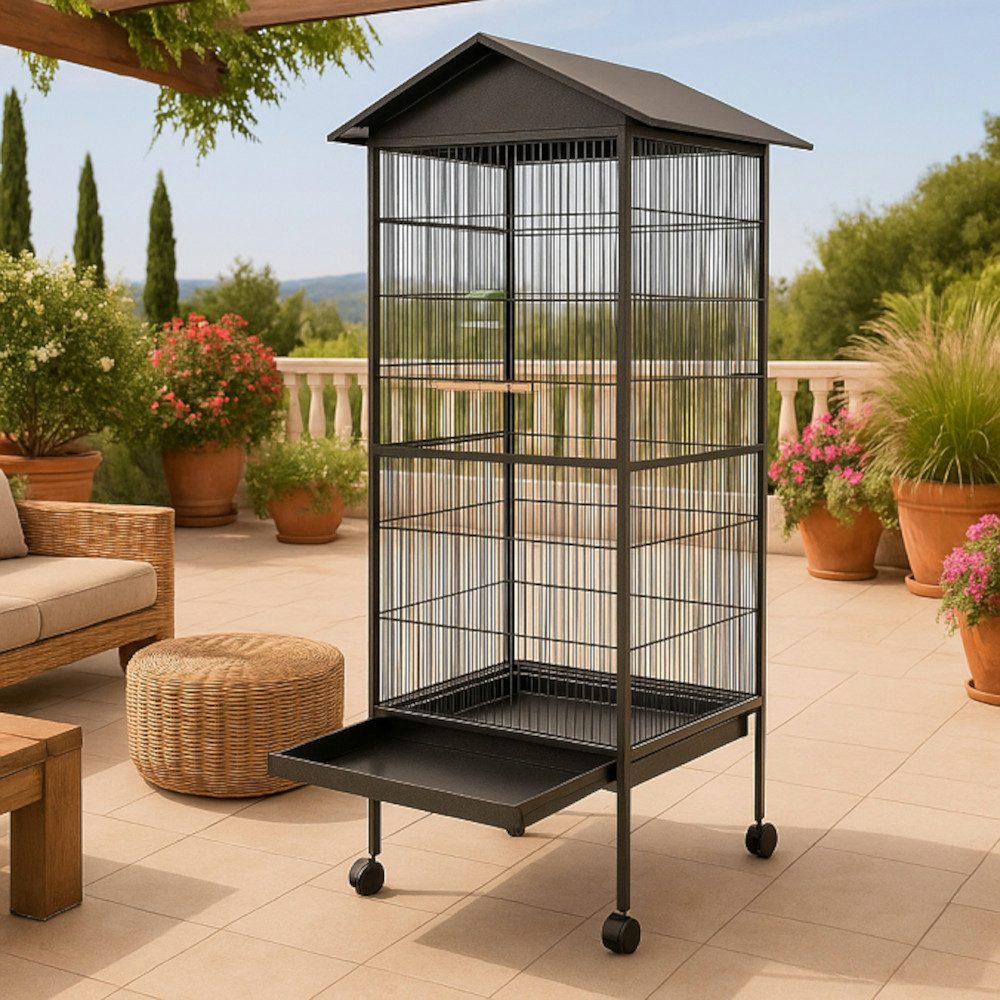 BruKa Vogelkäfig Vogelvoliere GIANT XXL Vogelkäfig Metall Voliere Vogelhaus günstig online kaufen