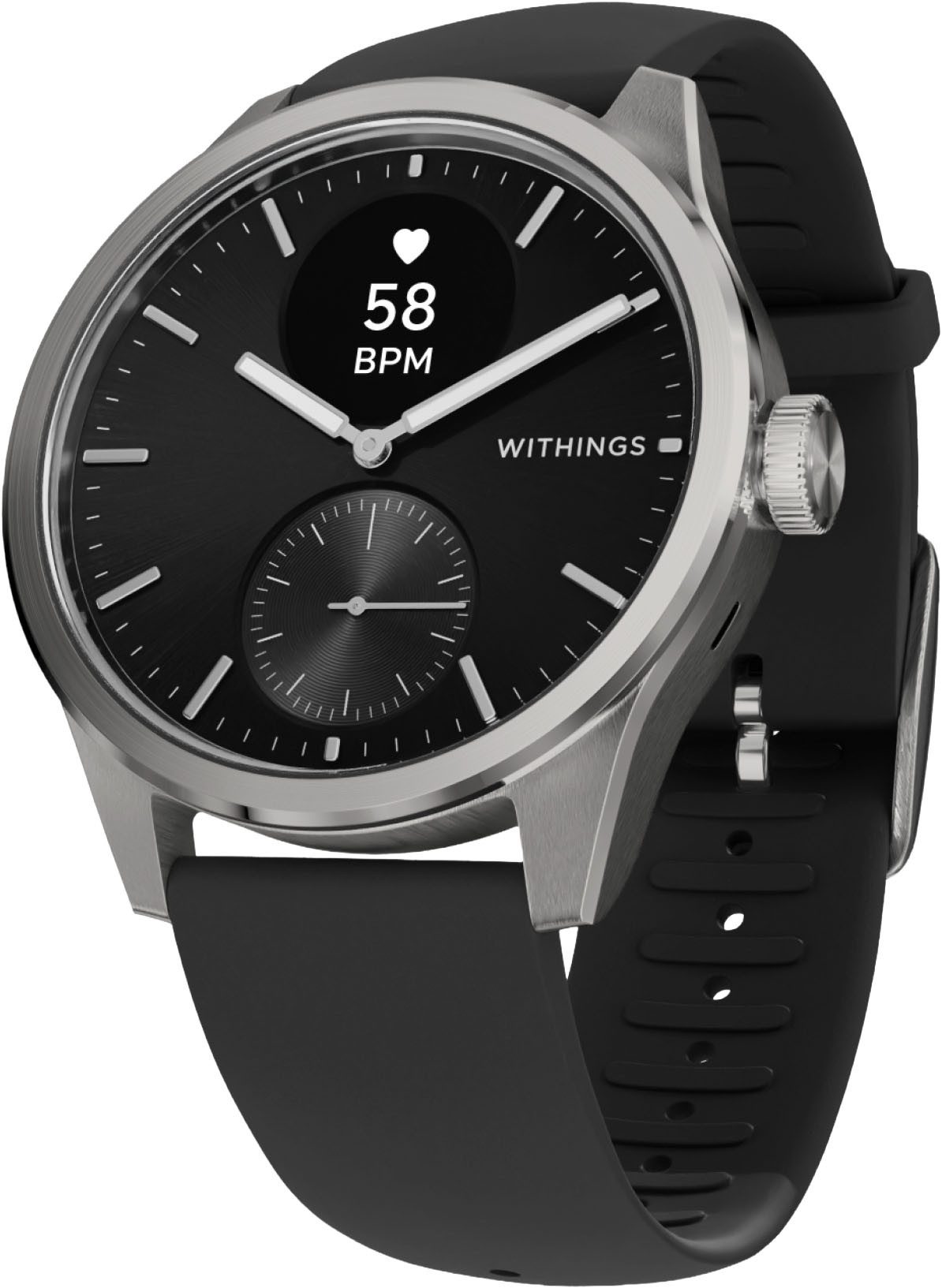 Withings ScanWatch 2 42mm, hybrid, Akku bis 35 Tage, 50 M Wasserdicht Smartwatch (42 cm, HealthSense OS), Aktivitätstracking, Schlafüberwachung, Herzgesundheit, Temperatur uvm.