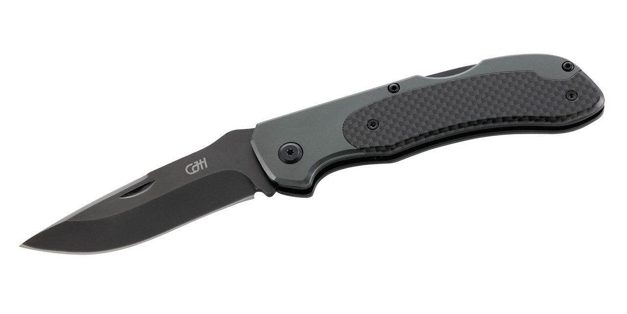 CJH Taschenmesser CJH Taschenmesser mit Clip, Aluminium/Carbon