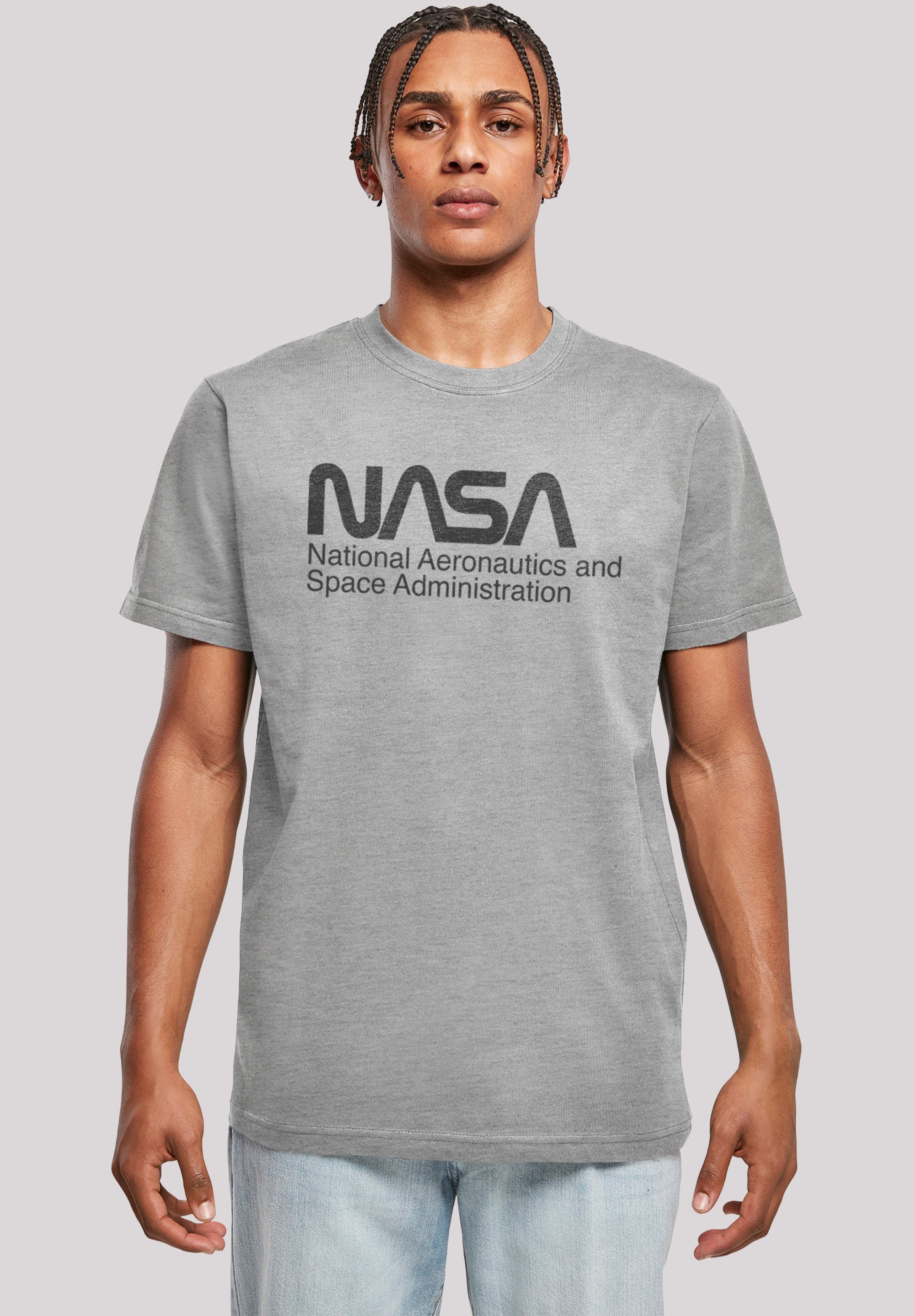 Print, Logo Baumwollstoff F4NT4STIC One weicher Sehr T-Shirt NASA Tone Tragekomfort hohem mit