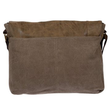 Christian Wippermann Umhängetasche Herren Umhängetasche Canvas Tasche Schultertasche (1 tlg), Messenger Braun Business UNI