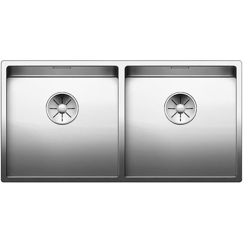 Blanco Edelstahlspüle CLARON 400/400-IF Edelstahl, InFino Ablauf, 86,5/44 cm