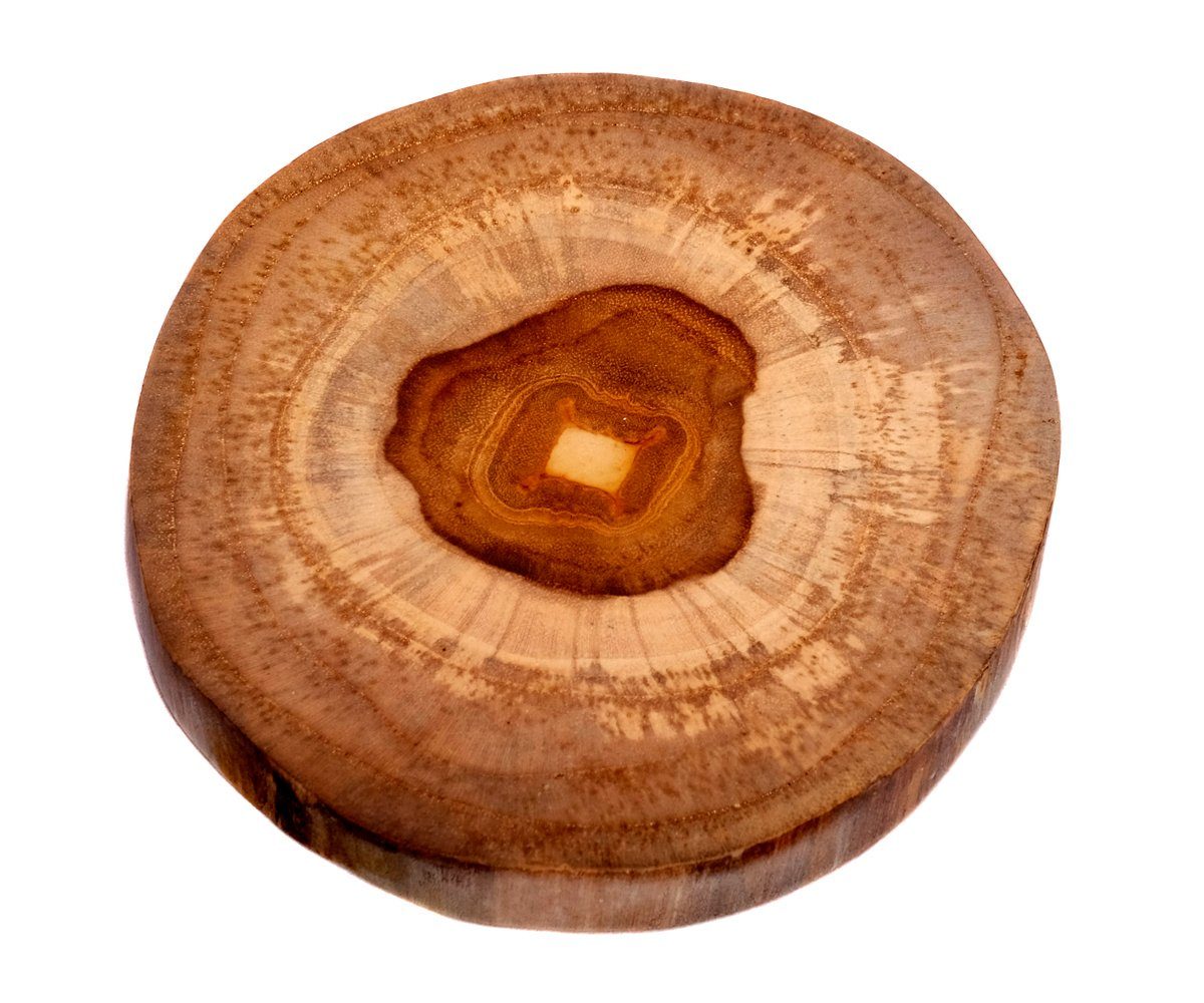 Brillibrum Glasuntersetzer Design Holz Baumscheibe mit Holztablett Tablett 3er Echtholz Untersetzer Jahresringen Tassenuntersetzer, 1-tlg. Set aus Brett