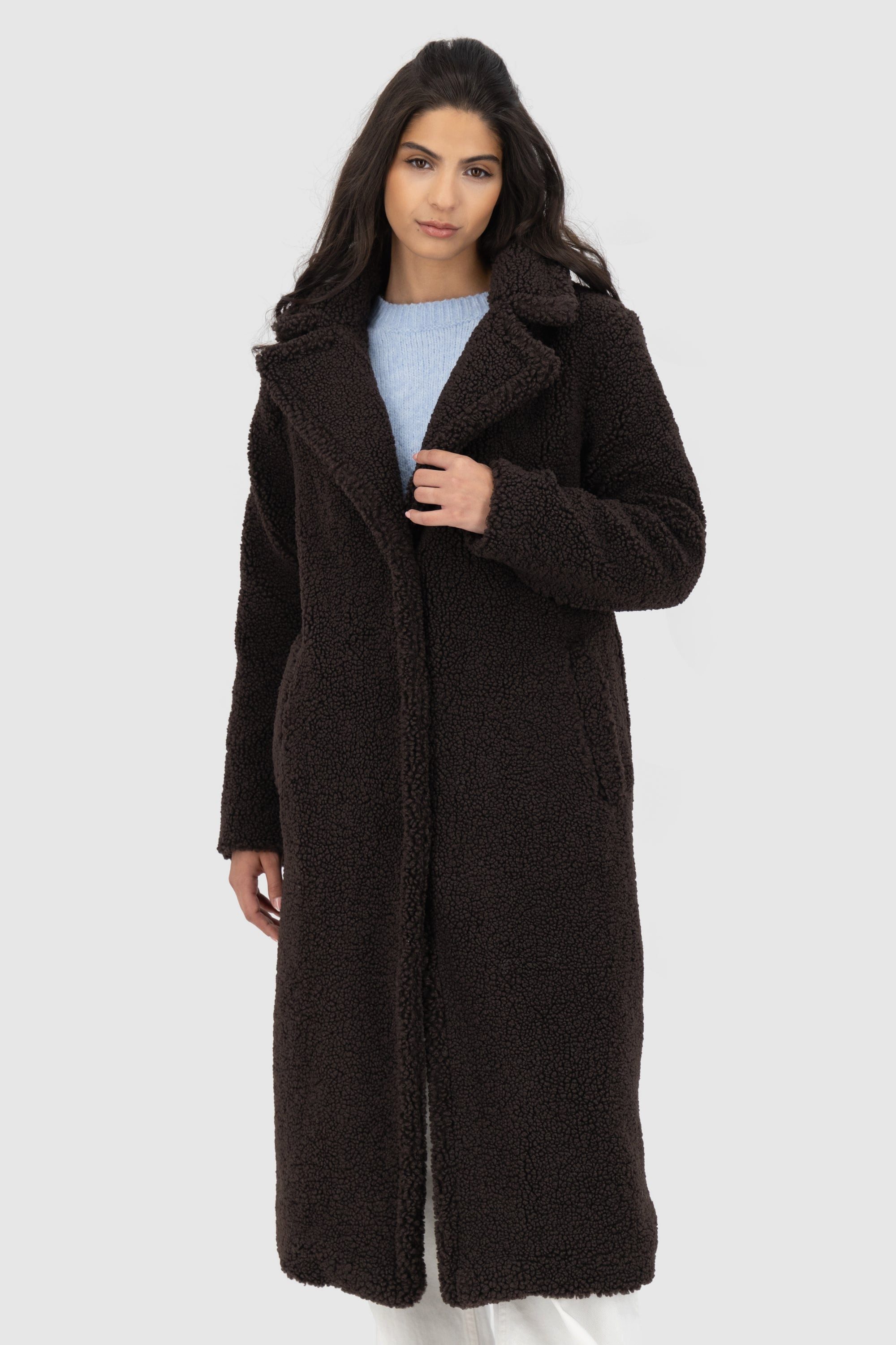 Alife & Kickin Wintermantel HariAK A Teddy Coat mit großer Kapuze