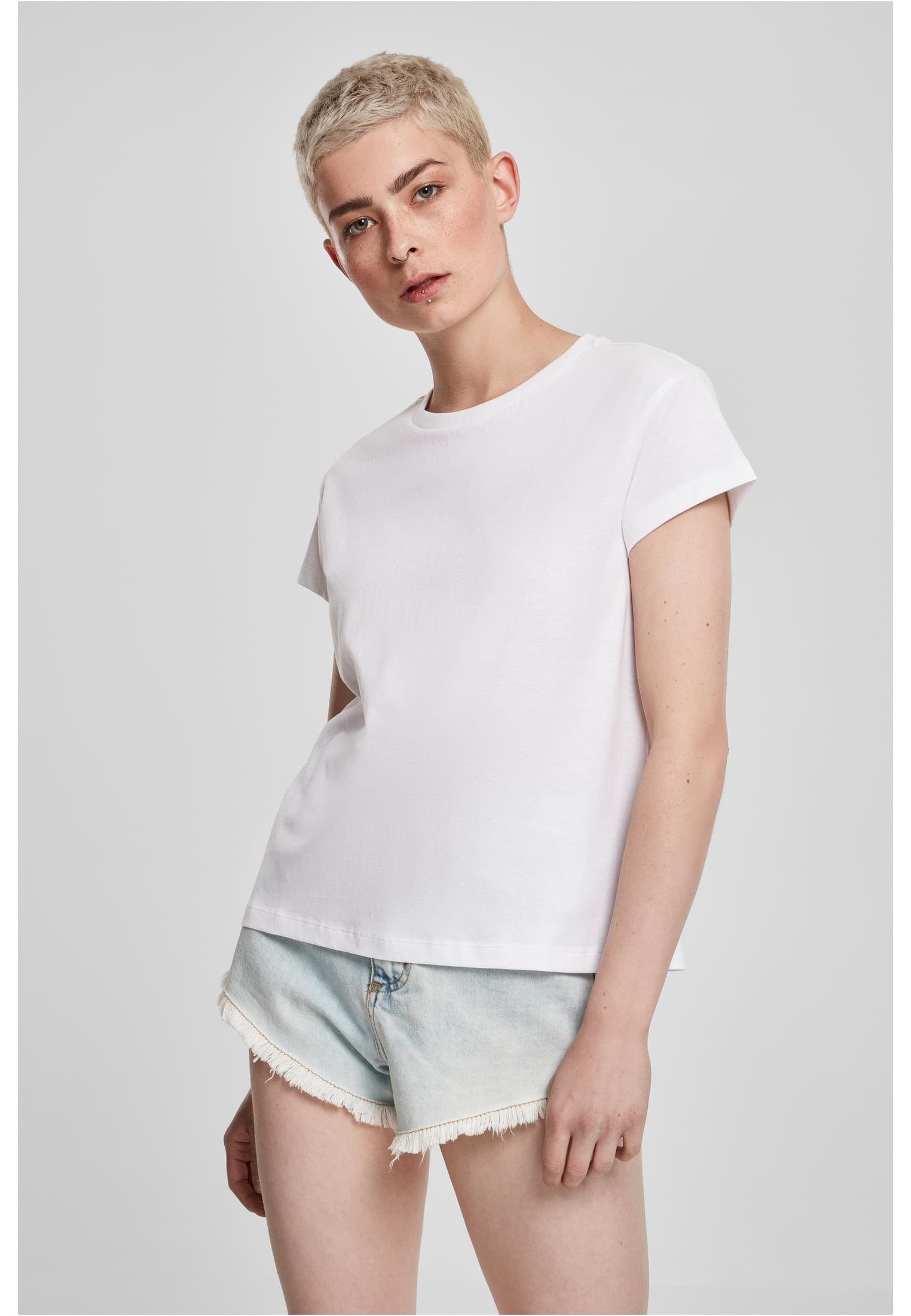 Ladies CLASSICS (1-tlg) Tee T-Shirt Box Basic URBAN white Damen