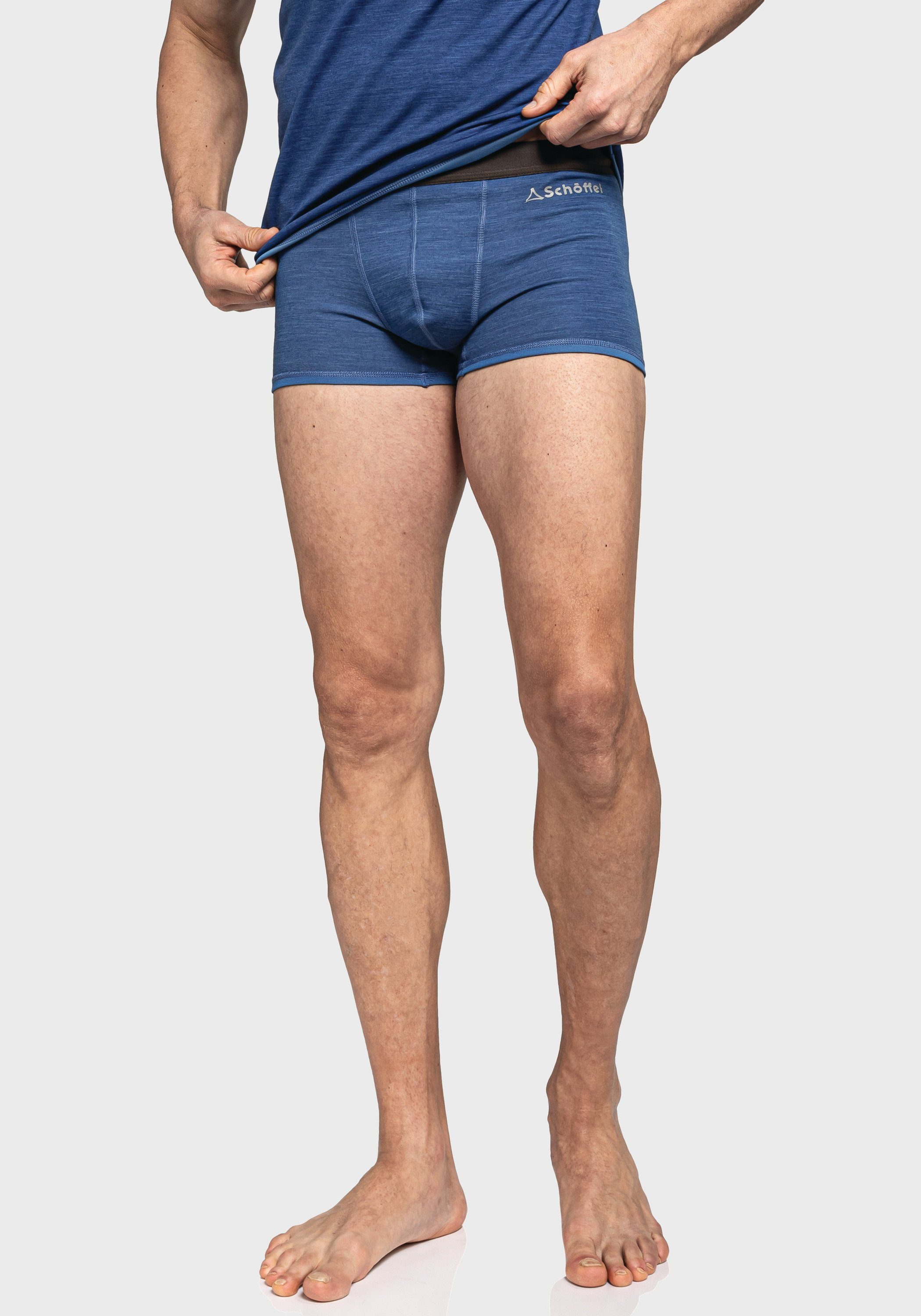 M Boxershorts Funktionshose Merino Sport Blau Schöffel