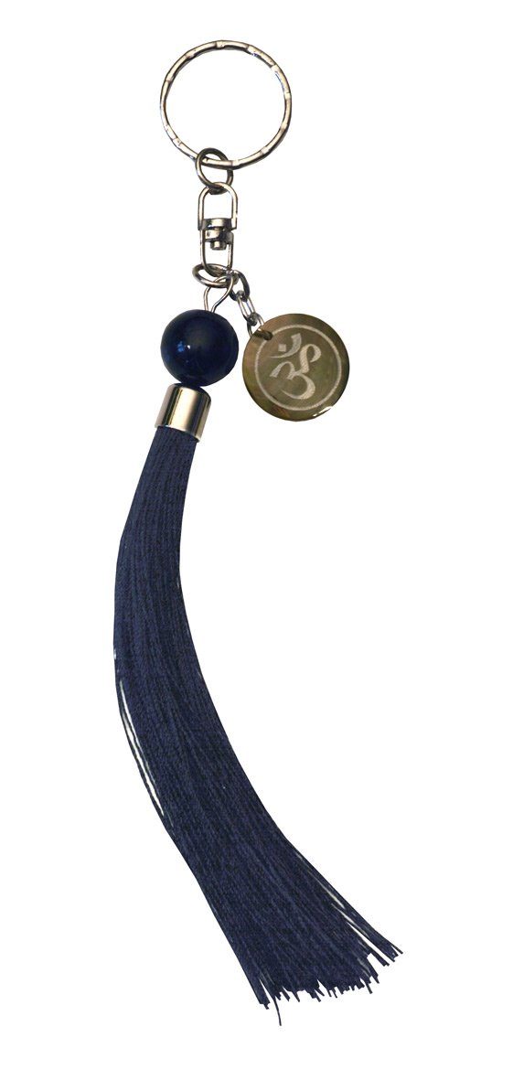 Saraswati Schlüsselanhänger Schlüsselanhänger "Om" Nylon schwarz 18cm