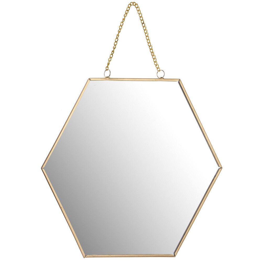 Home & styling collection Wandspiegel Wandspiegel Sechskant, Spiegel, Breite 20 cm, schwarz