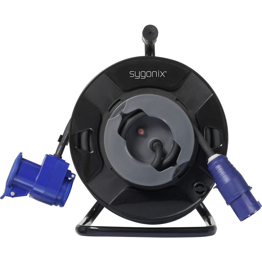 Sygonix Sygonix SY-6684366 Kabeltrommel 25 m Schwarz CEE-Cara-Stecker Kabeltrommel (Kabellänge 25.00 m)