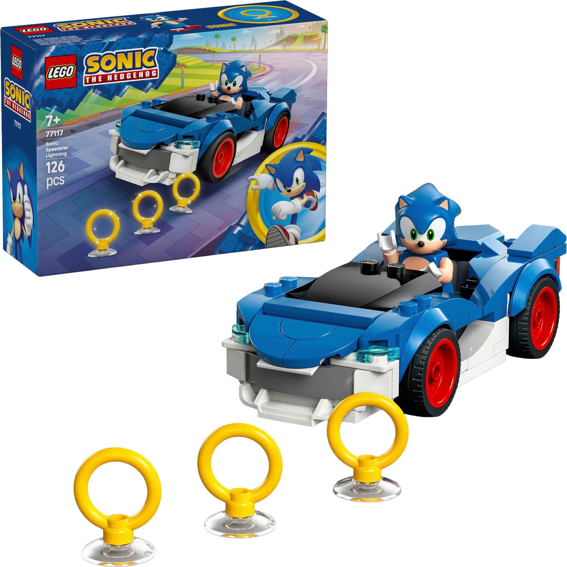 LEGO® Sonic: Speedster Lightning (77117), LEGO Sonic Konstruktionsspielsteine, (126 St)