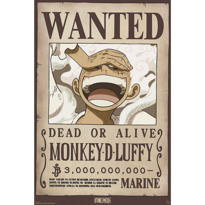 GB eye Poster One Piece Poster Wanted Luffy Wano 61 x 91,5 cm