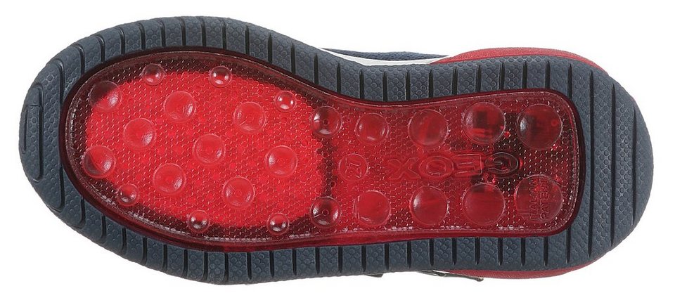 Geox Blinkschuh J INEK BOY Klettschuh mit Blinkfunktion zum Ein- und  Ausschalten, Klettschuh mit Laufsohle aus Gummi