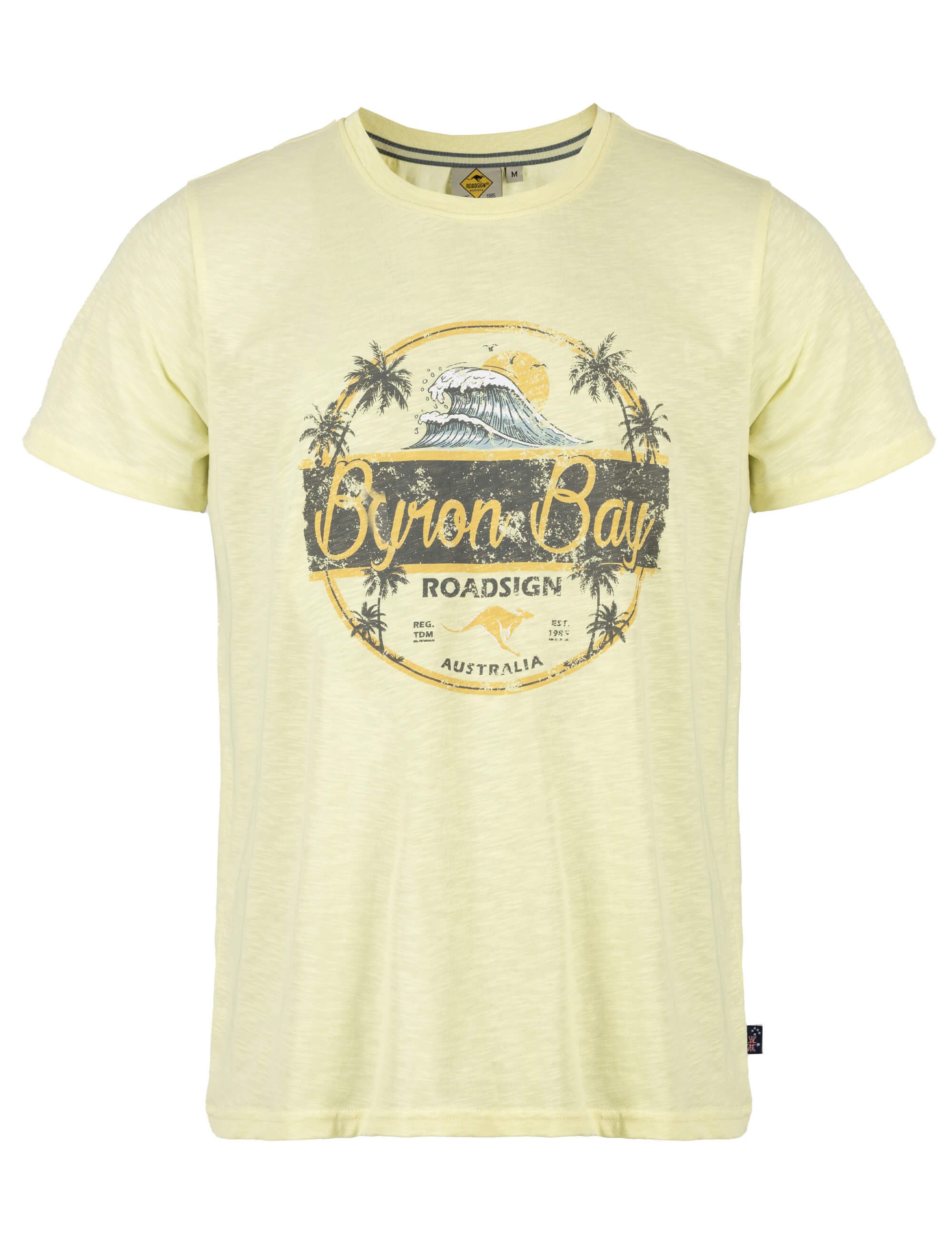 ROADSIGN australia T-Shirt Bay Spirit (1, 1-tlg., 1) Beach-Print mit australischem Flair aus atmungsaktiver Baumwolle