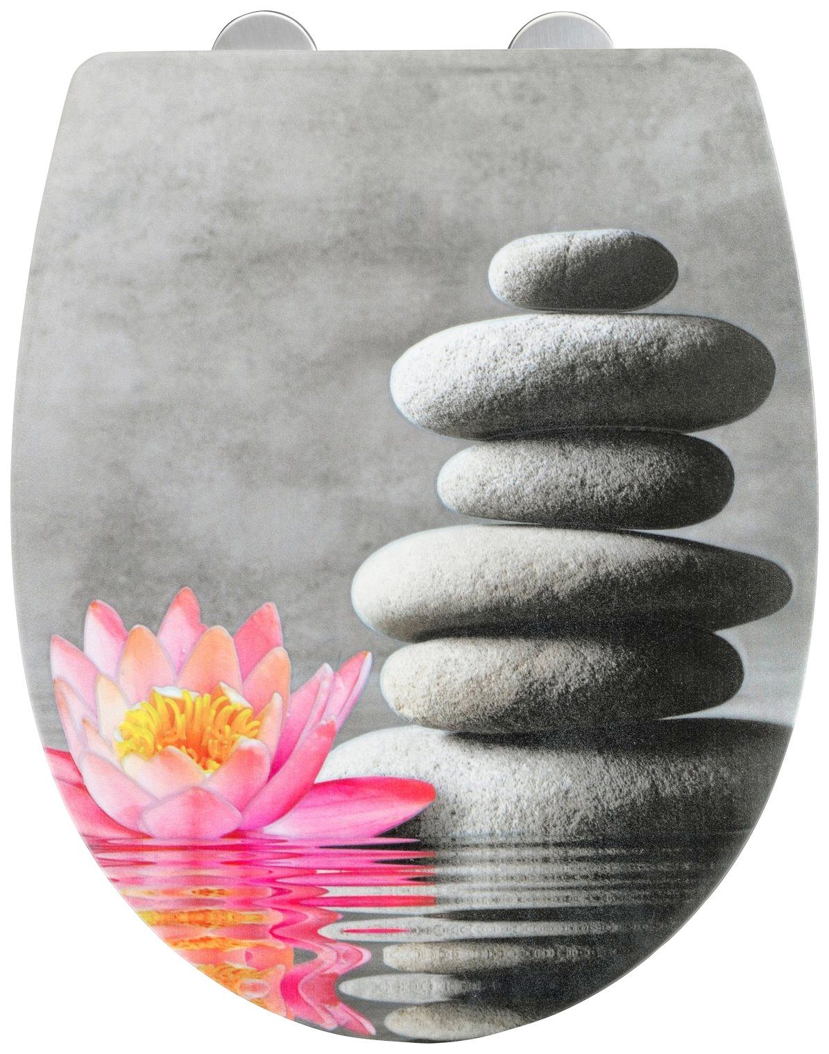 WENKO WC-Sitz Water Lily mit Relief günstig online kaufen