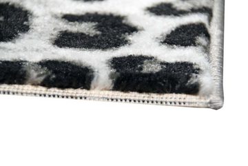 Teppich Teppich modern Wohnzimmerteppich mit Leoparden Muster in grau schwarz creme, Teppich-Traum, rechteckig, Höhe: 11 mm