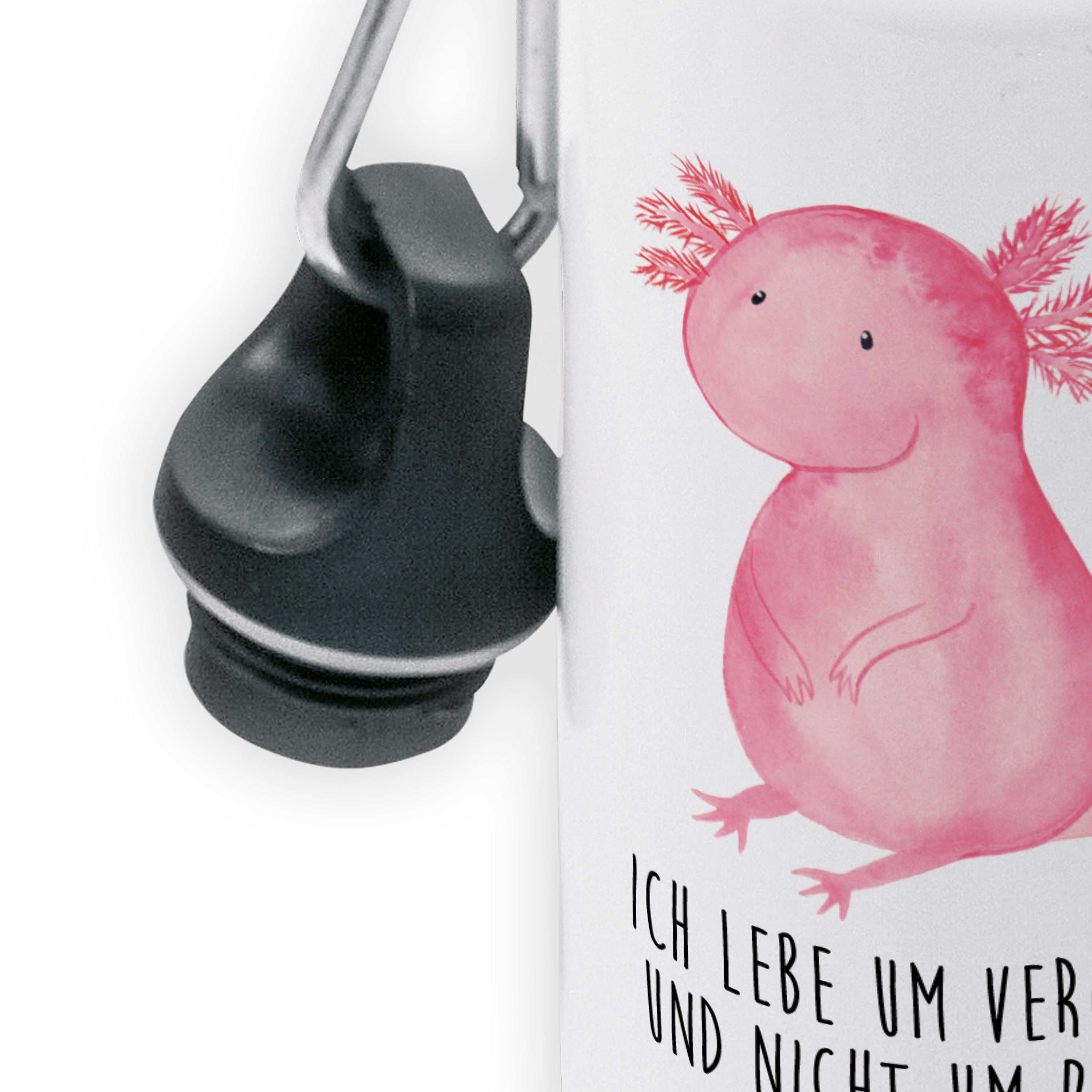 Trinkflasche Weiß Freundin, Geschenk, Kindergarten Flasche, - Axolotl Panda Mr. Mrs. - & Kinderflas