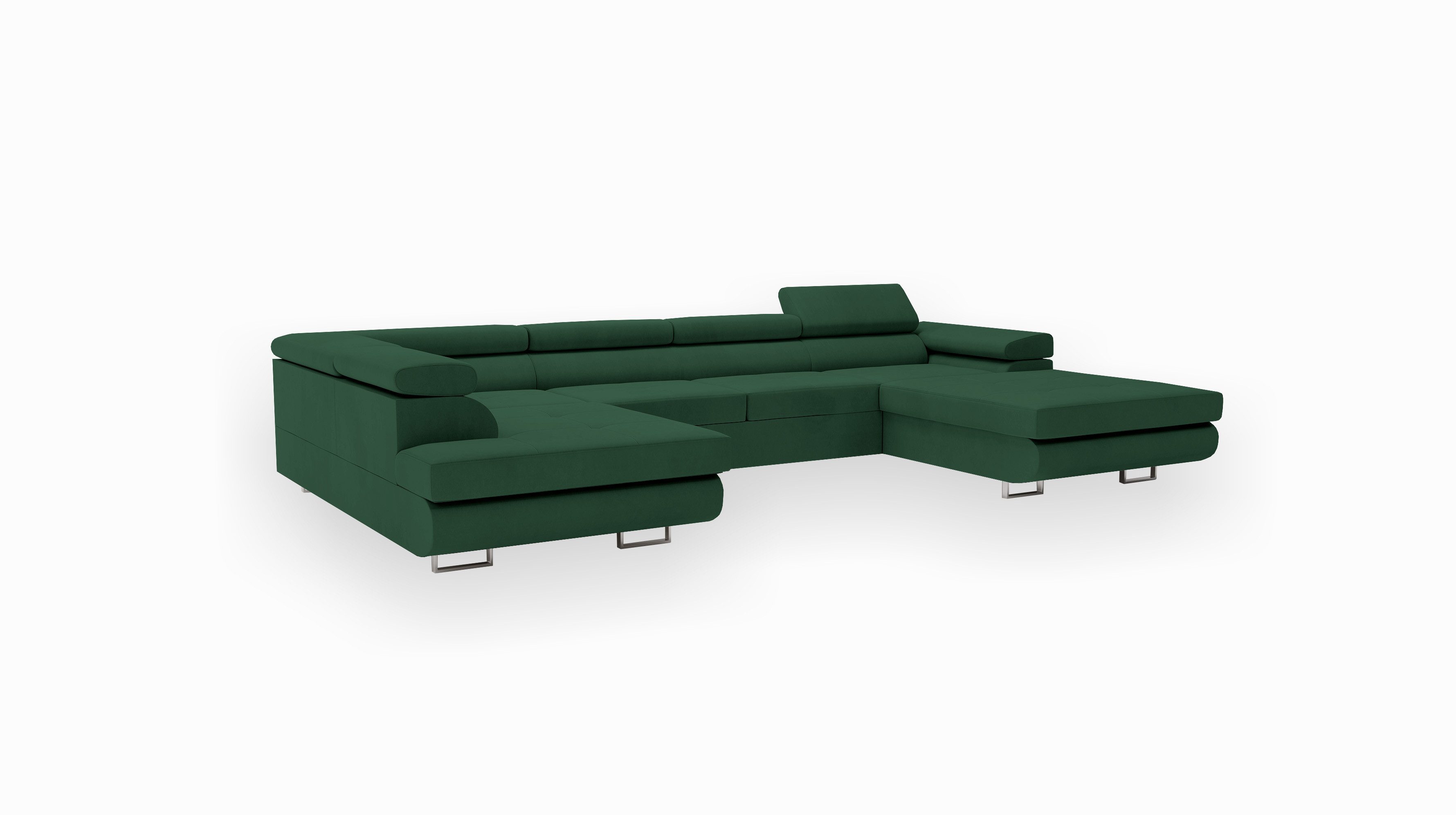 Goldstoff Wohnlandschaft mit Schlaffunktion, Couch für Wohnzimmer - Schlafs günstig online kaufen