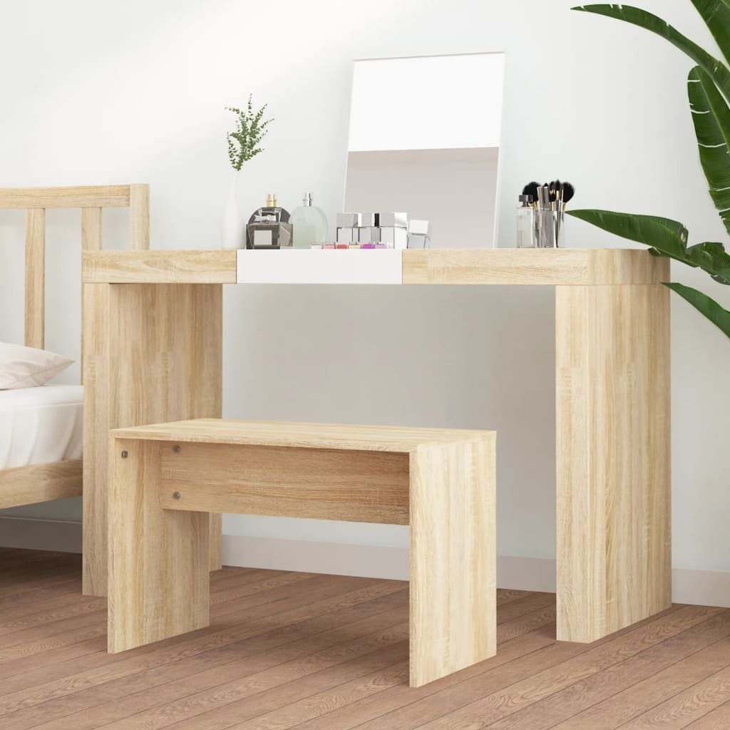 vidaXL Sitzhocker Schminkhocker Sonoma-Eiche 70x35x45 cm günstig online kaufen