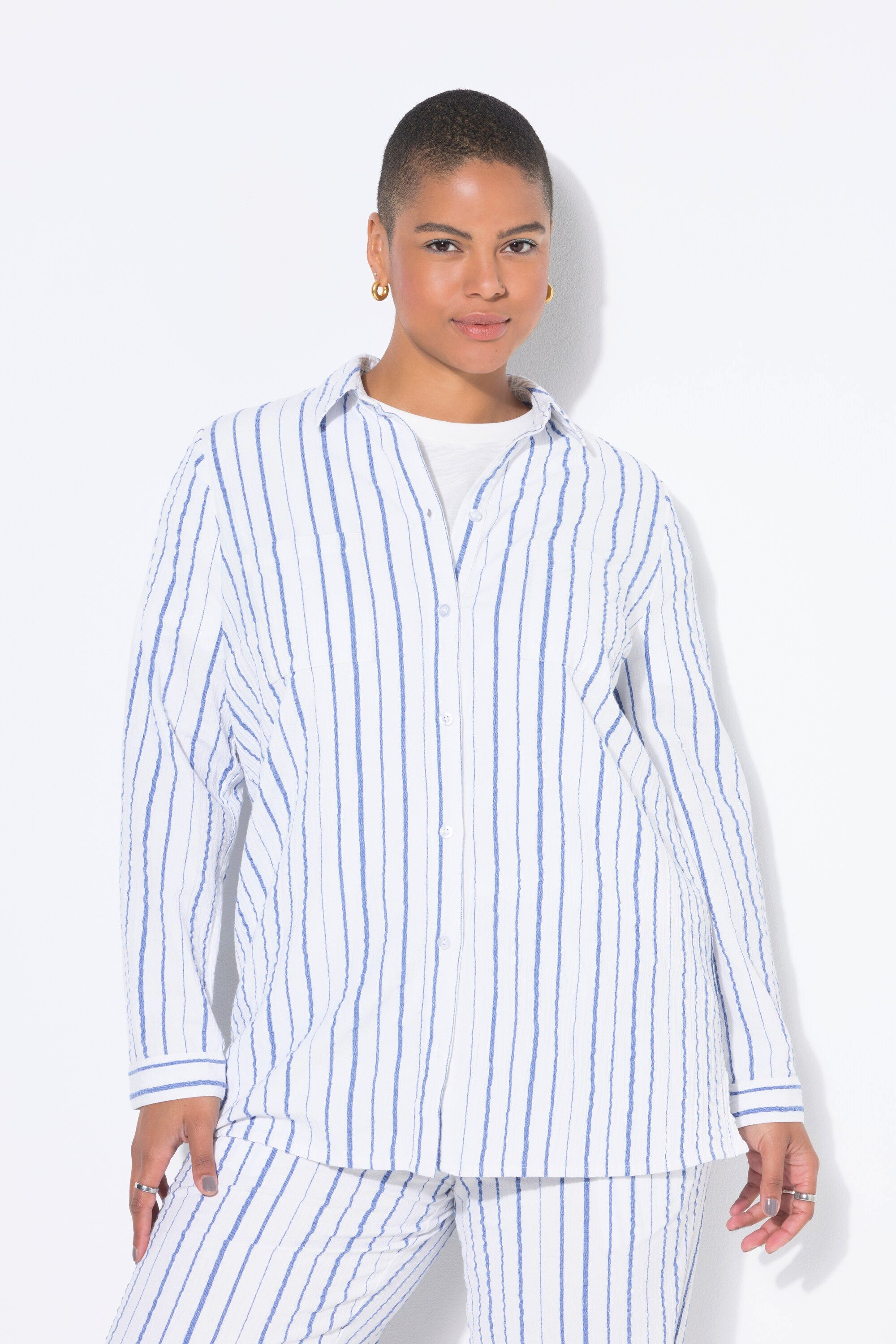 Studio Untold Longbluse Hemdbluse Boxy Shape günstig online kaufen