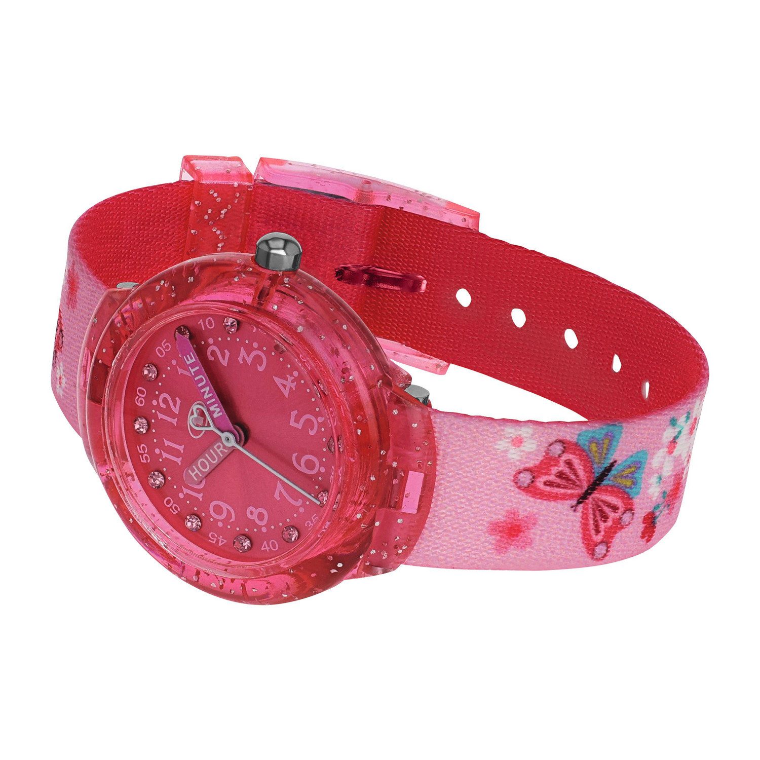 TOM TAILOR Quarzuhr 2100709, Armbanduhr, Kinderuhr, Mädchen, analog, Glassteine