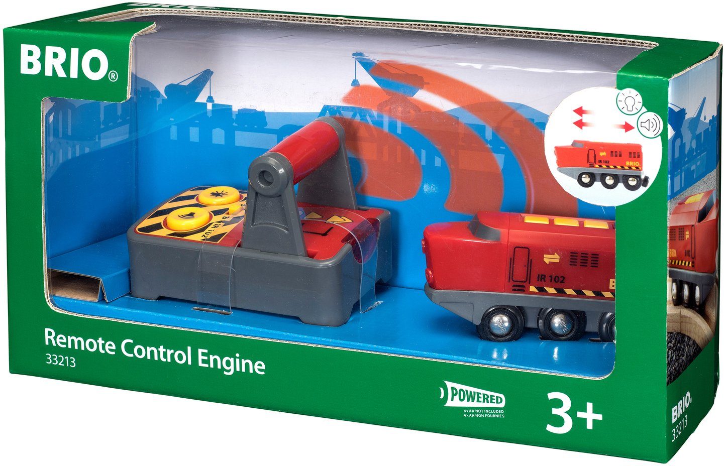 BRIO® Spielzeug-Eisenbahn BRIO® WORLD, IR Frachtlok, mit Licht und Soundfun günstig online kaufen