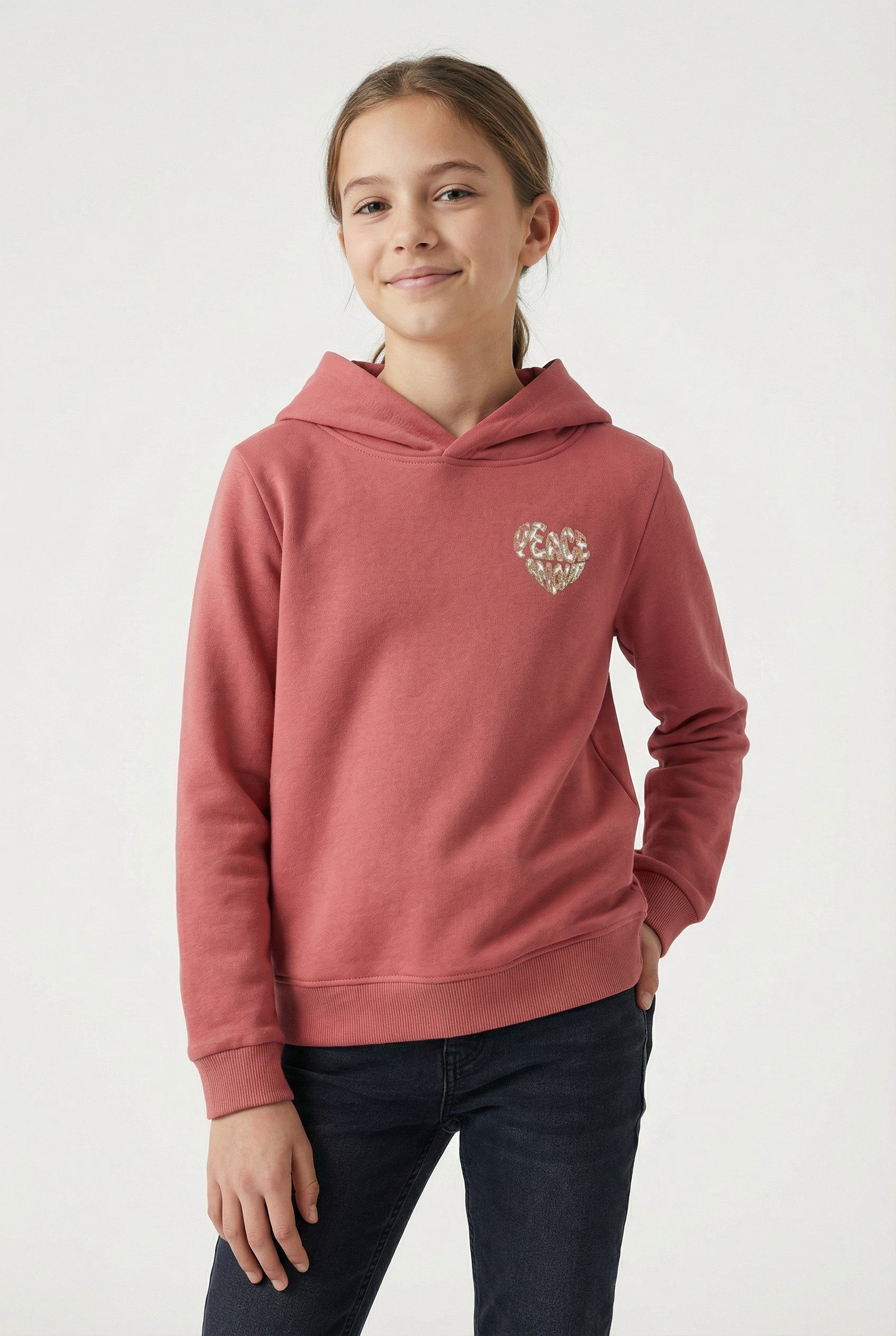 Name It Kapuzensweatshirt NKFBIANA LS SWE WH BRU BOX PS