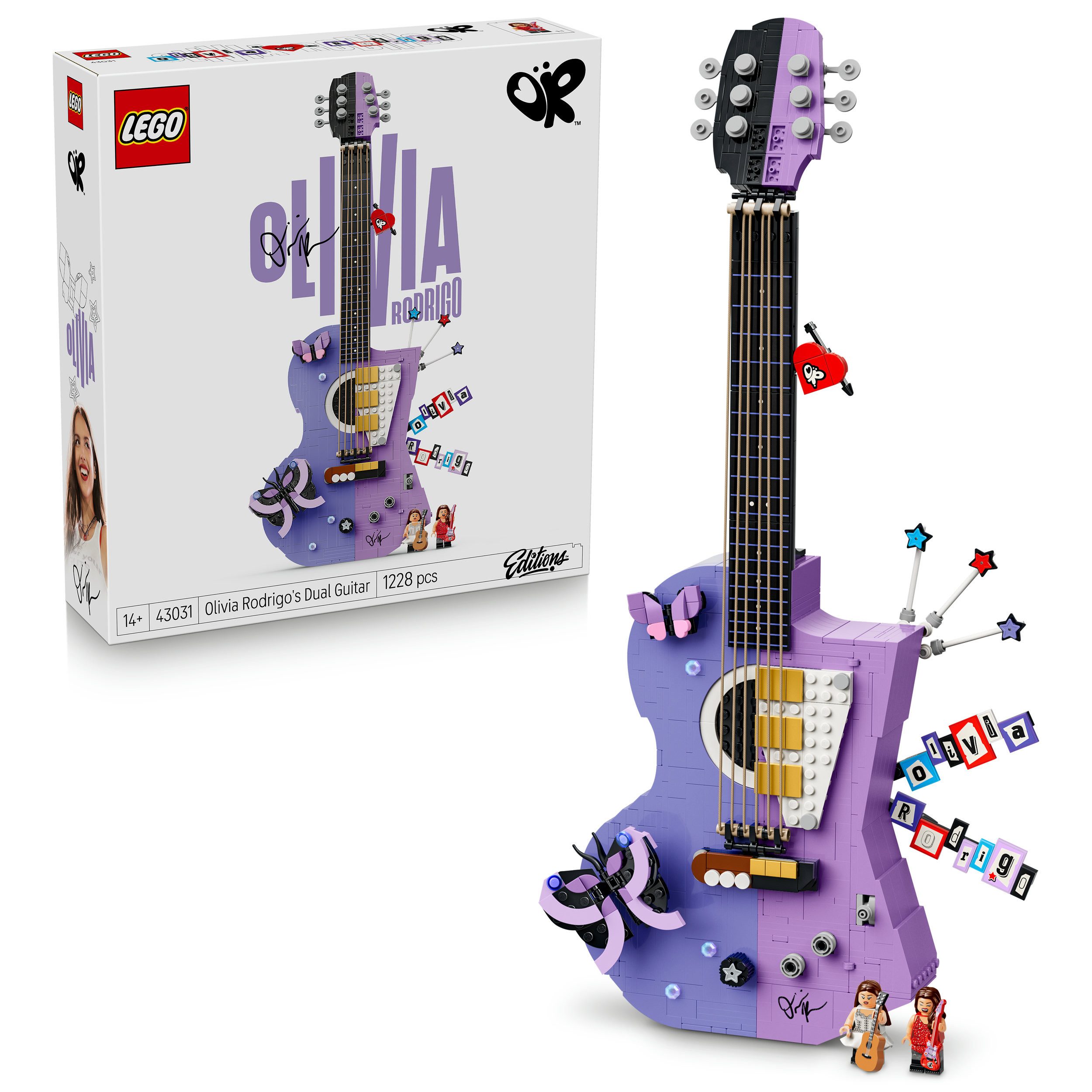 LEGO® Olivia Rodrigos Gitarre (43031), LEGO Editions Music Konstruktionsspielsteine, (1228 St), Made in Europe