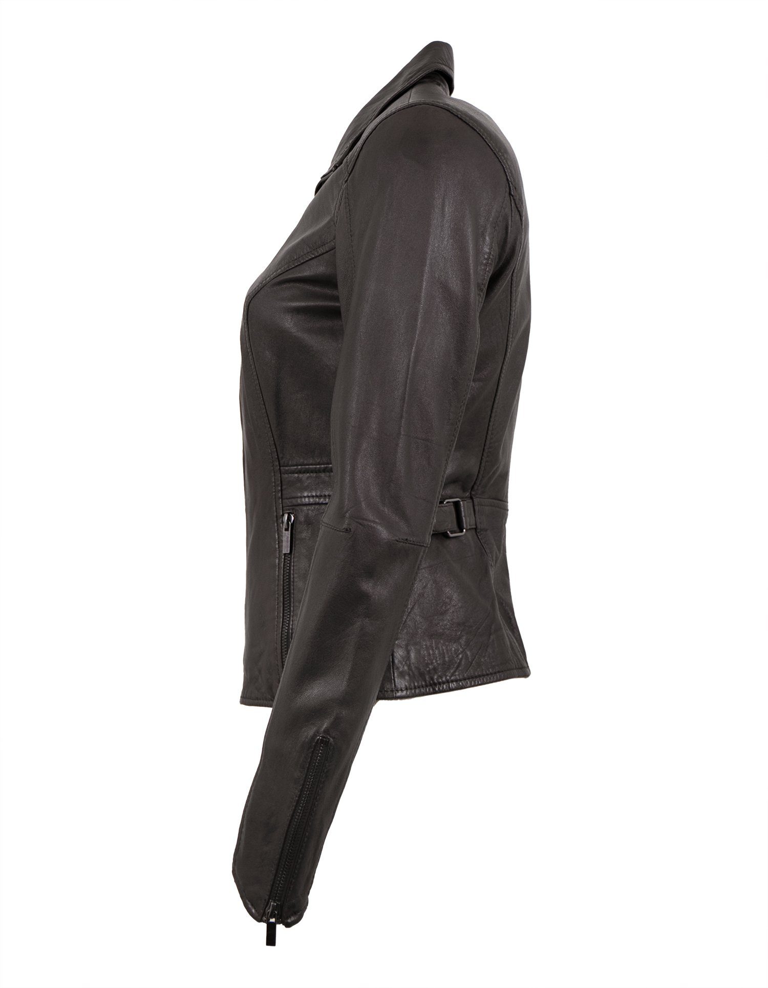 Jilani Lederjacke Enna-2 Jilani - Damen Lederjacke Lammnappa dunkelbraun