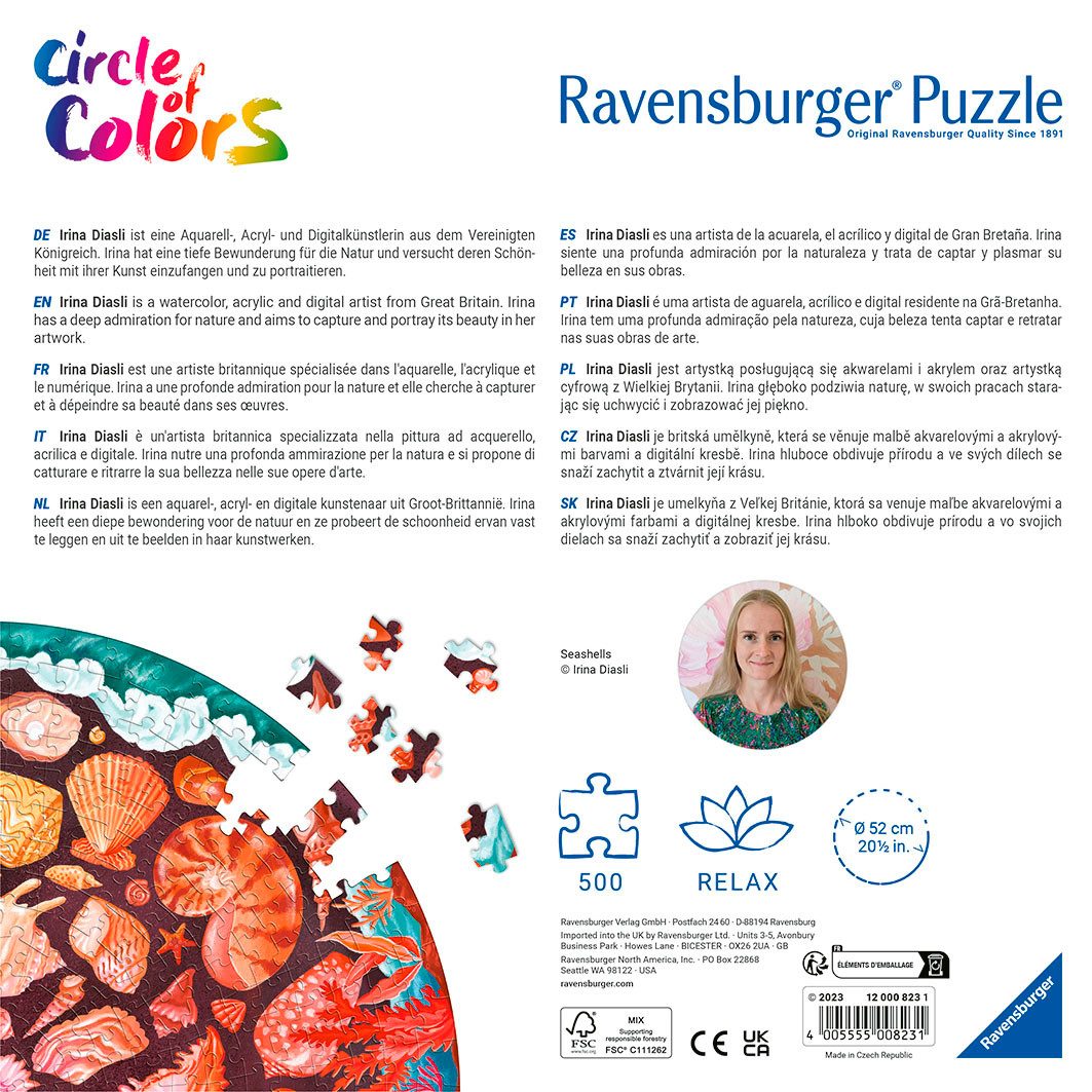 Ravensburger Puzzle Seashells, 500 Puzzleteile, Made günstig online kaufen