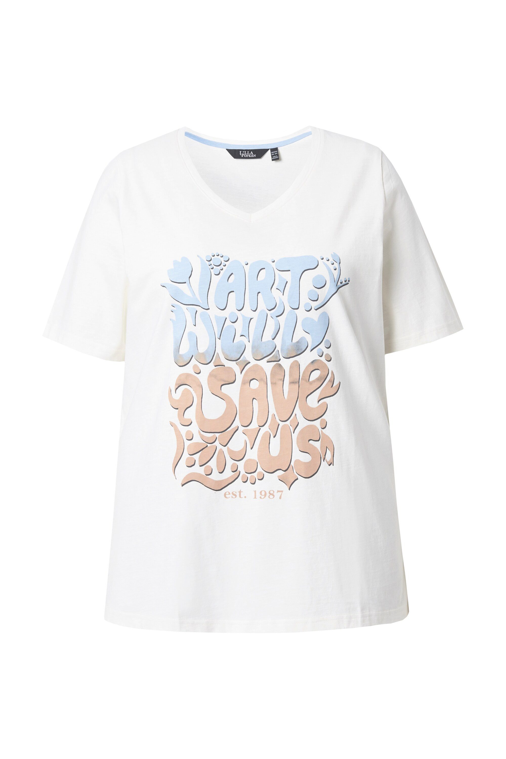 Ulla Popken T-Shirt T-Shirt Schriftmotiv Classic günstig online kaufen