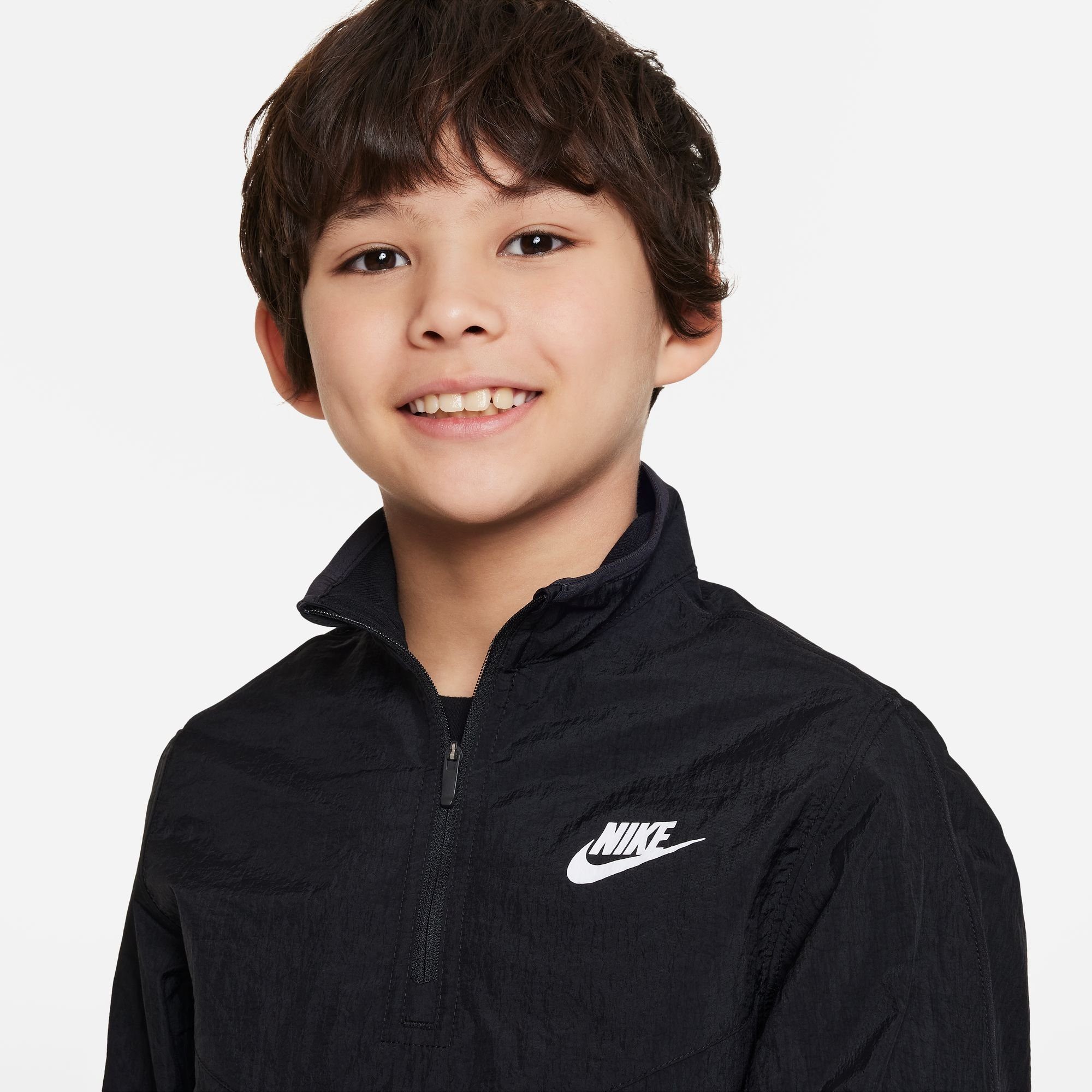 KIDS' BIG Sportswear TRACKSUIT Nike Trainingsanzug BLACK/BLACK/WHITE