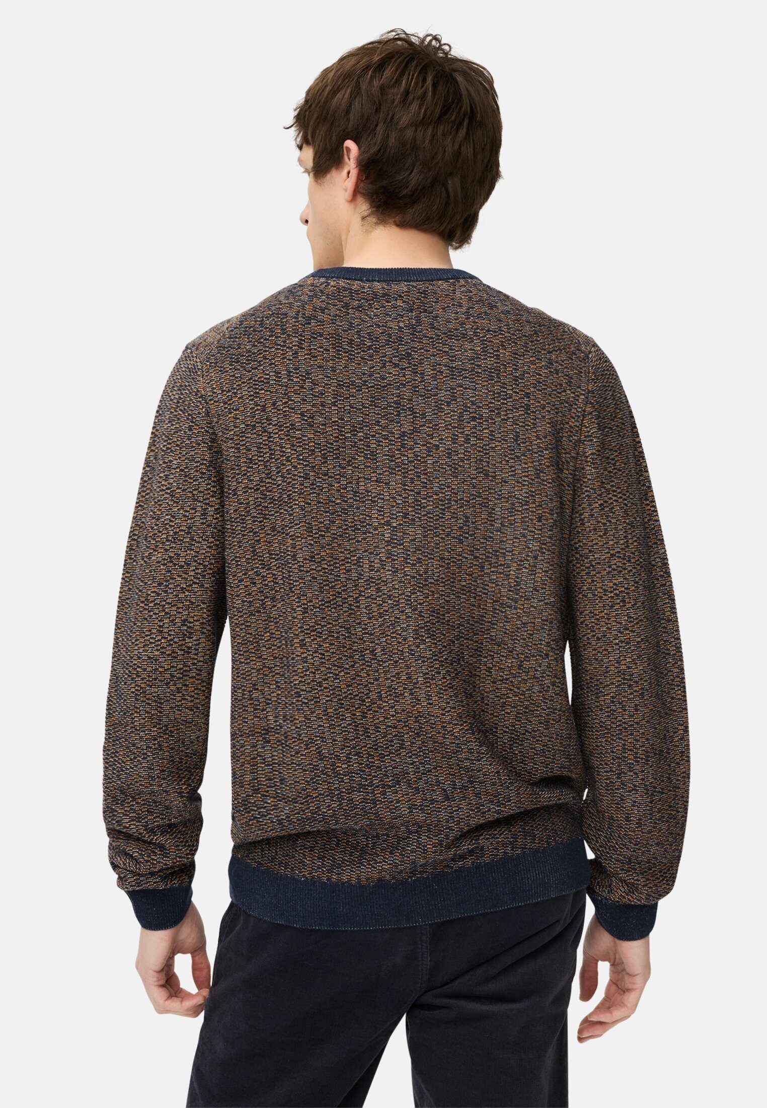 camel active Strickpullover mit Rundhalskragen Langarm Rundhals Markenlabel günstig online kaufen